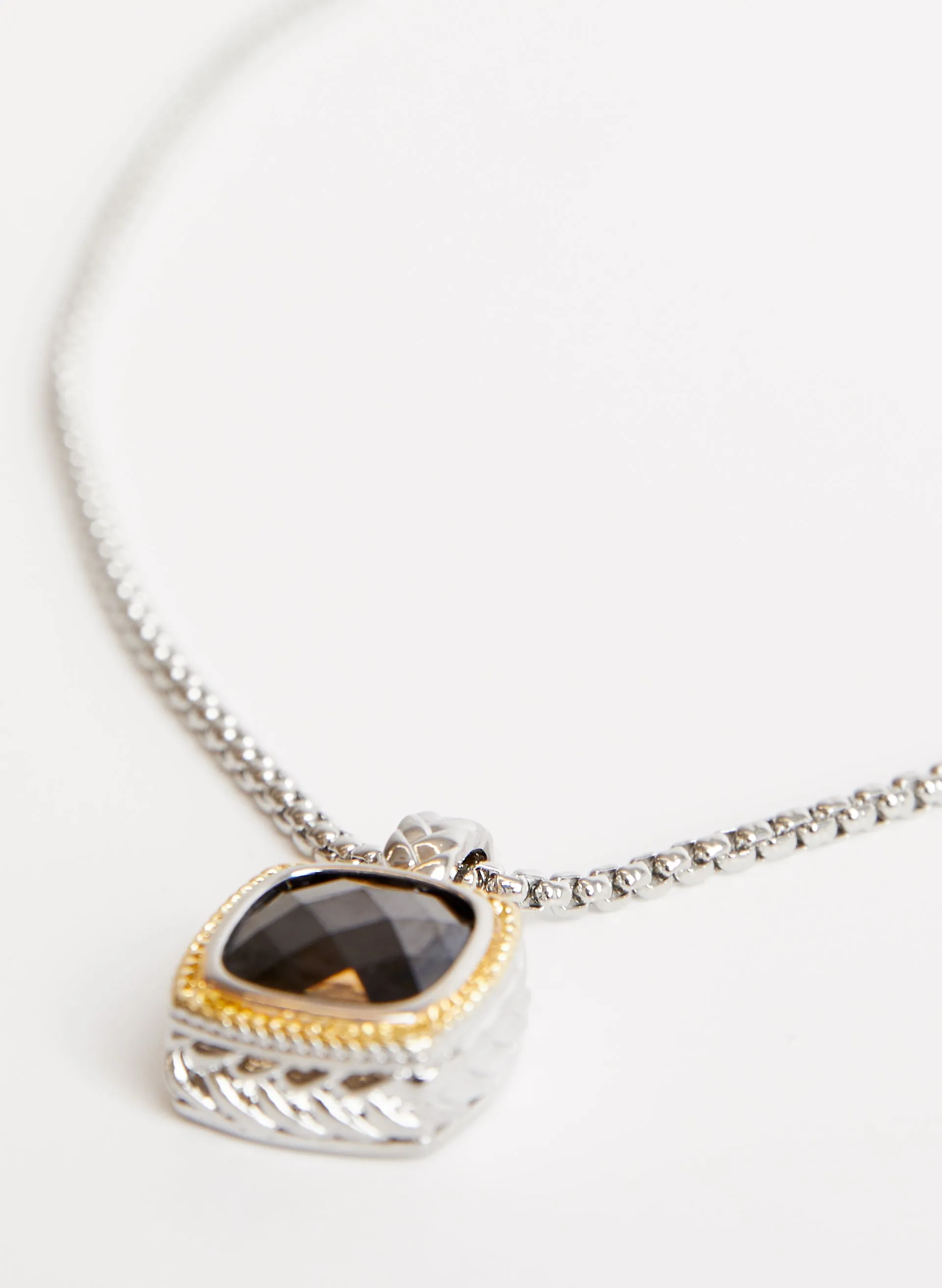 Square Faceted Stone Pendant Necklace sold by Melanie Lyne product image thumbnail 4