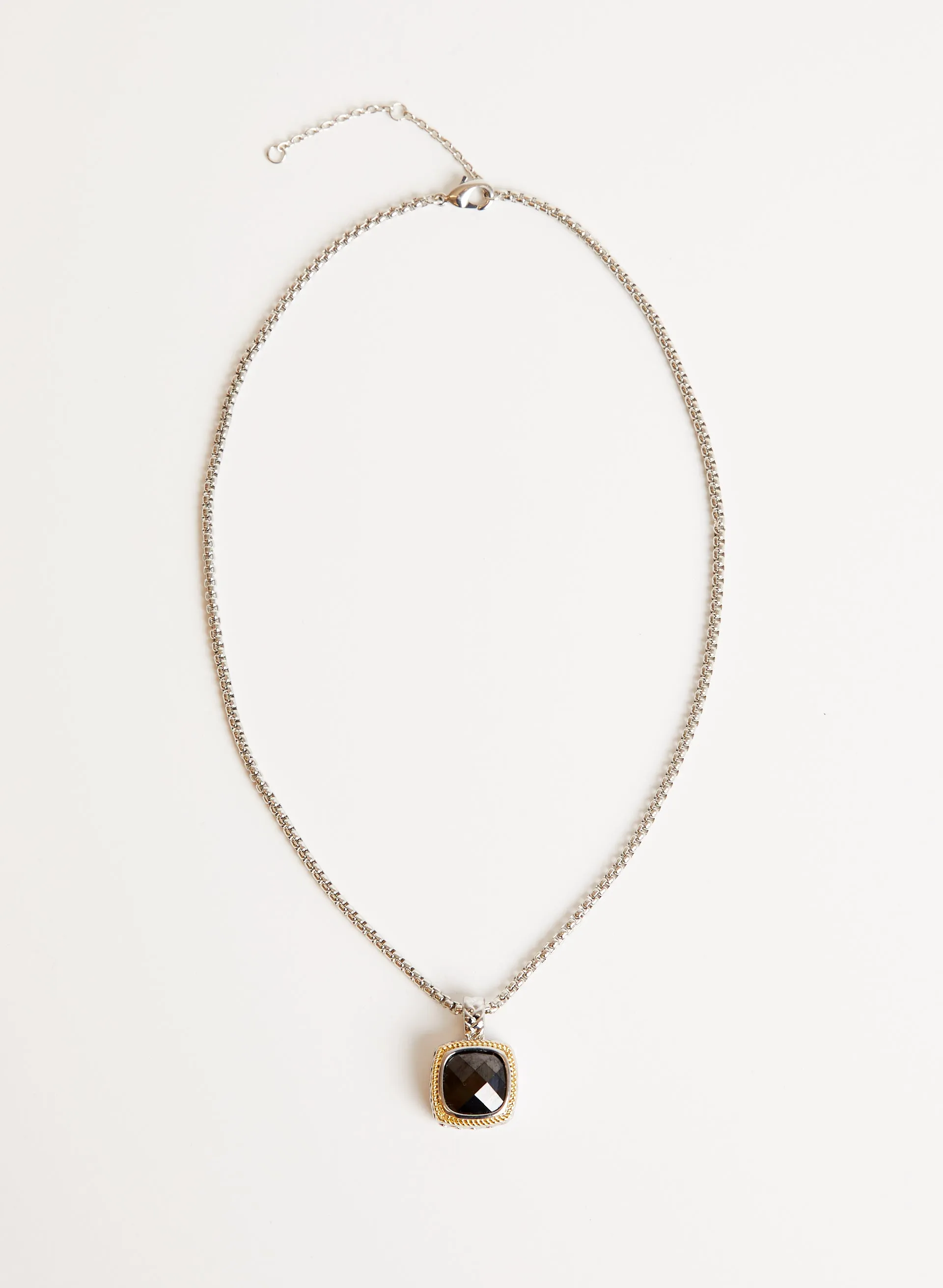 Square Faceted Stone Pendant Necklace sold by Melanie Lyne