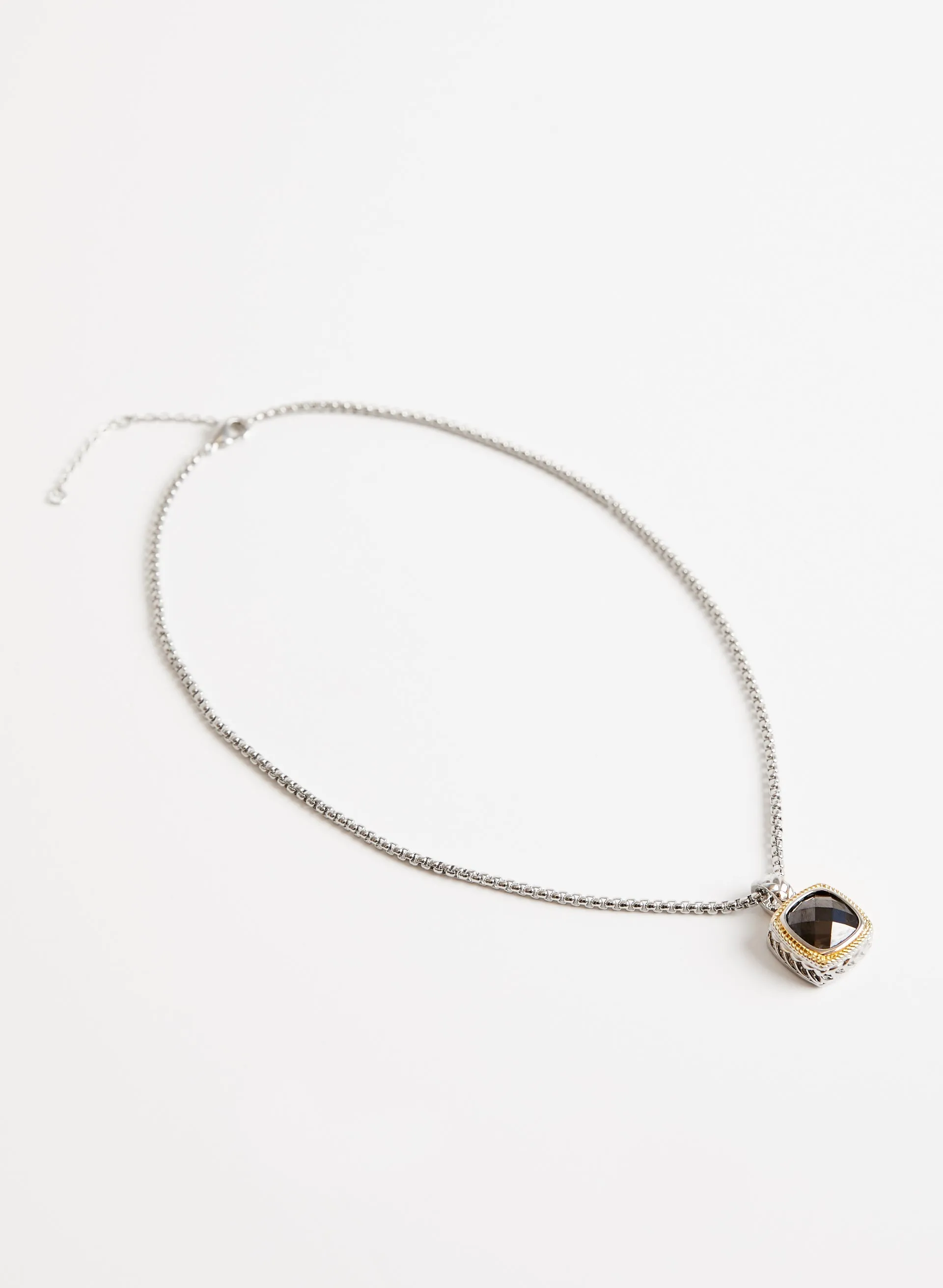 Square Faceted Stone Pendant Necklace sold by Melanie Lyne product image thumbnail 2