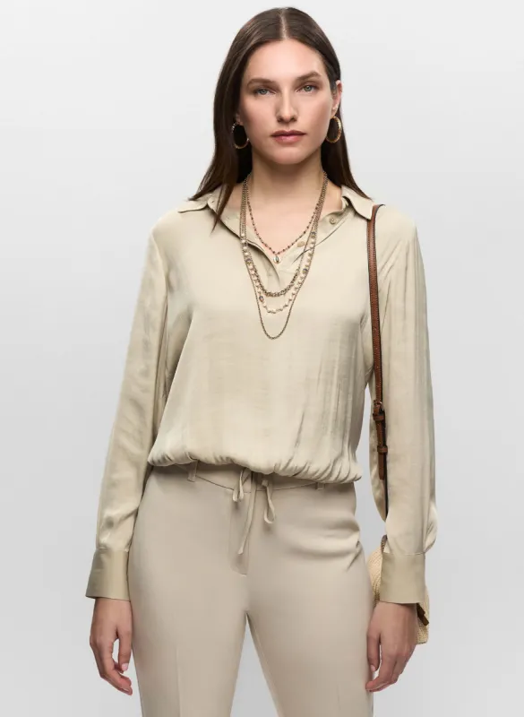 Tie Hem Satin Blouse sold by Melanie Lyne