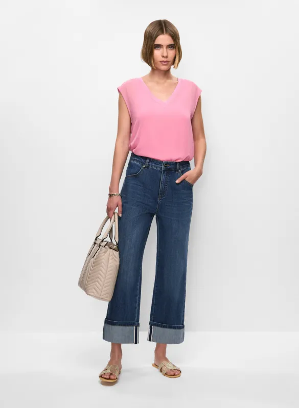V-Neck Blouse & Rolled Hem Jeans sold by Melanie Lyne