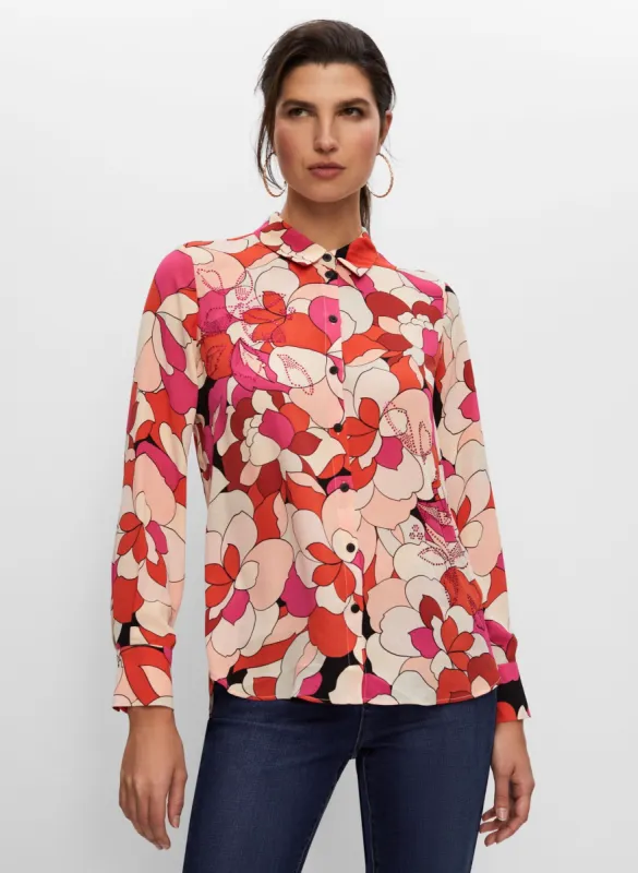 Floral Motif Button Front Blouse sold by Melanie Lyne