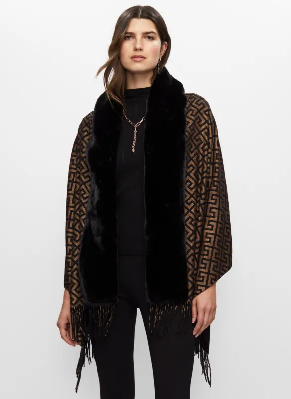 Geometric Faux Fur Collar Wrap sold by Melanie Lyne