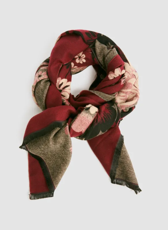 Floral Motif Jacquard Scarf sold by Melanie Lyne