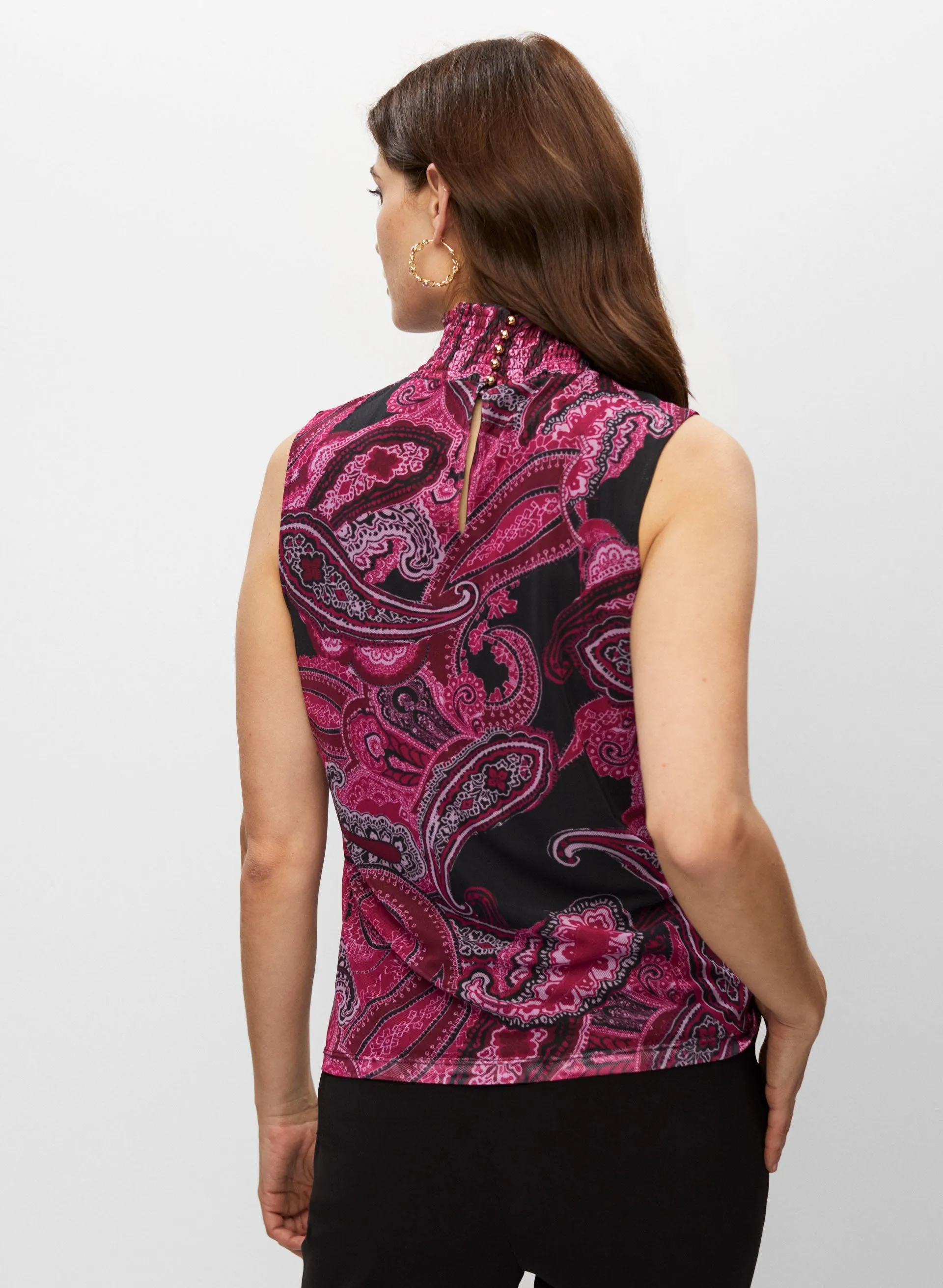 Smocked Neck Sleeveless Top sold by Melanie Lyne product image thumbnail 2