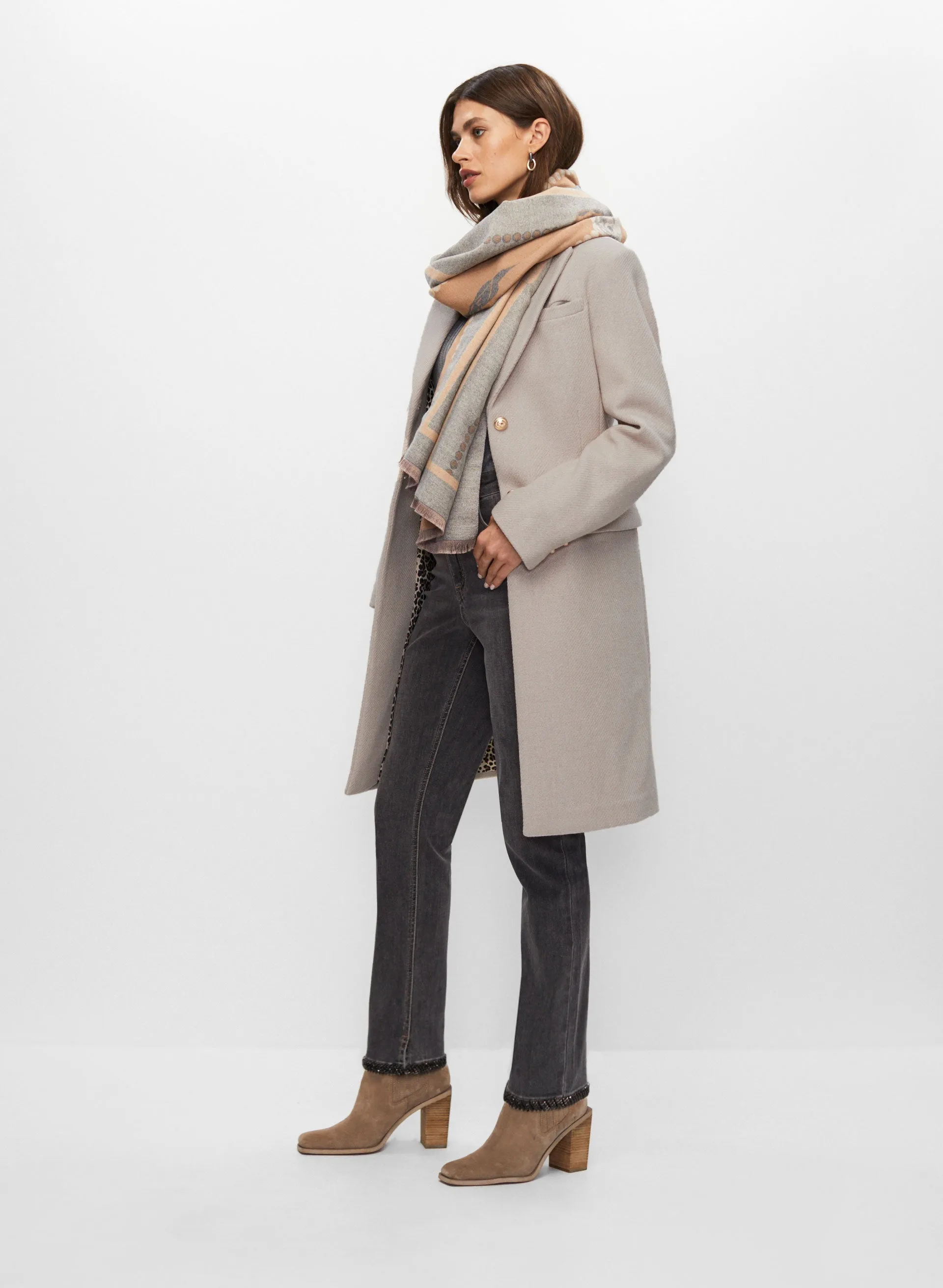 Wool Blend Lapel Coat sold by Melanie Lyne product image thumbnail 2