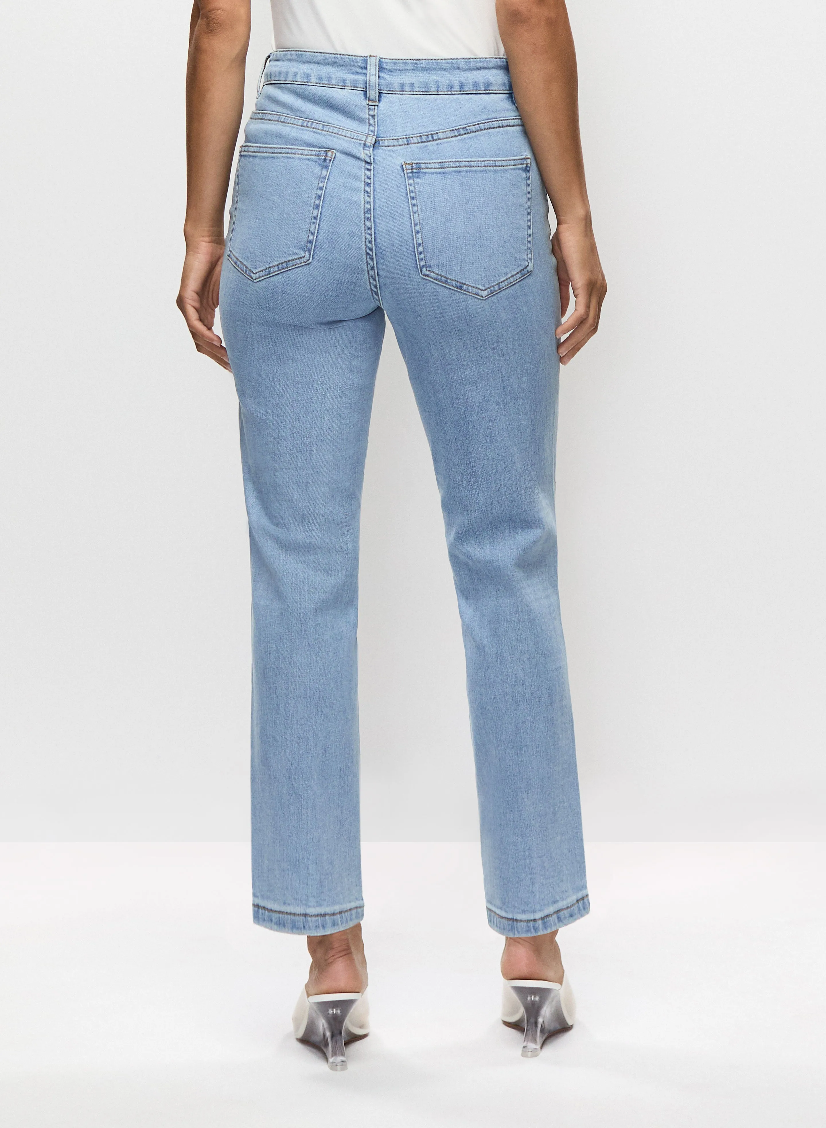 Rhinestone Detail Straight Leg Jeans sold by Melanie Lyne product image thumbnail 2