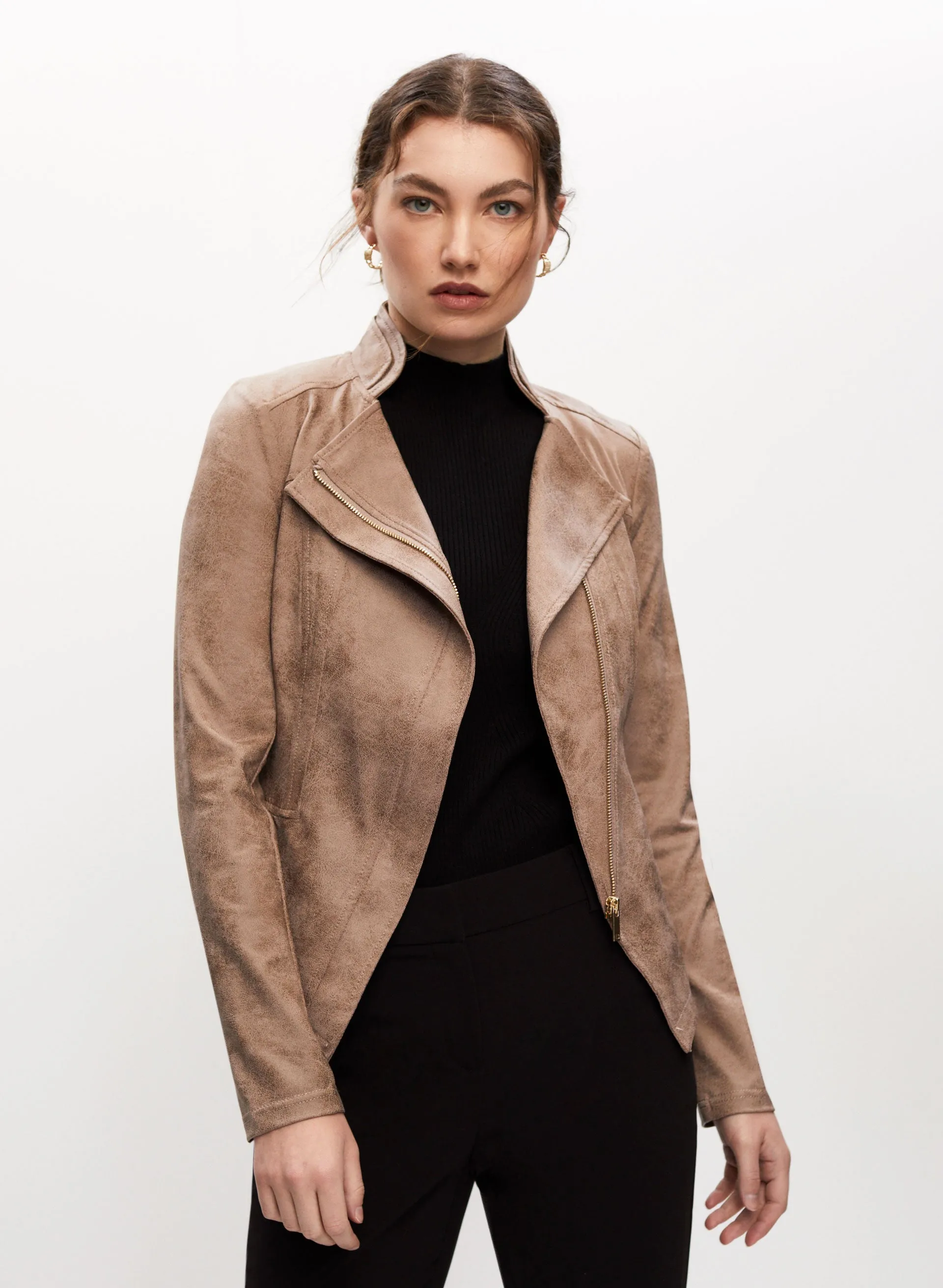 Joseph Ribkoff - Faux Suede Jacket sold by Melanie Lyne