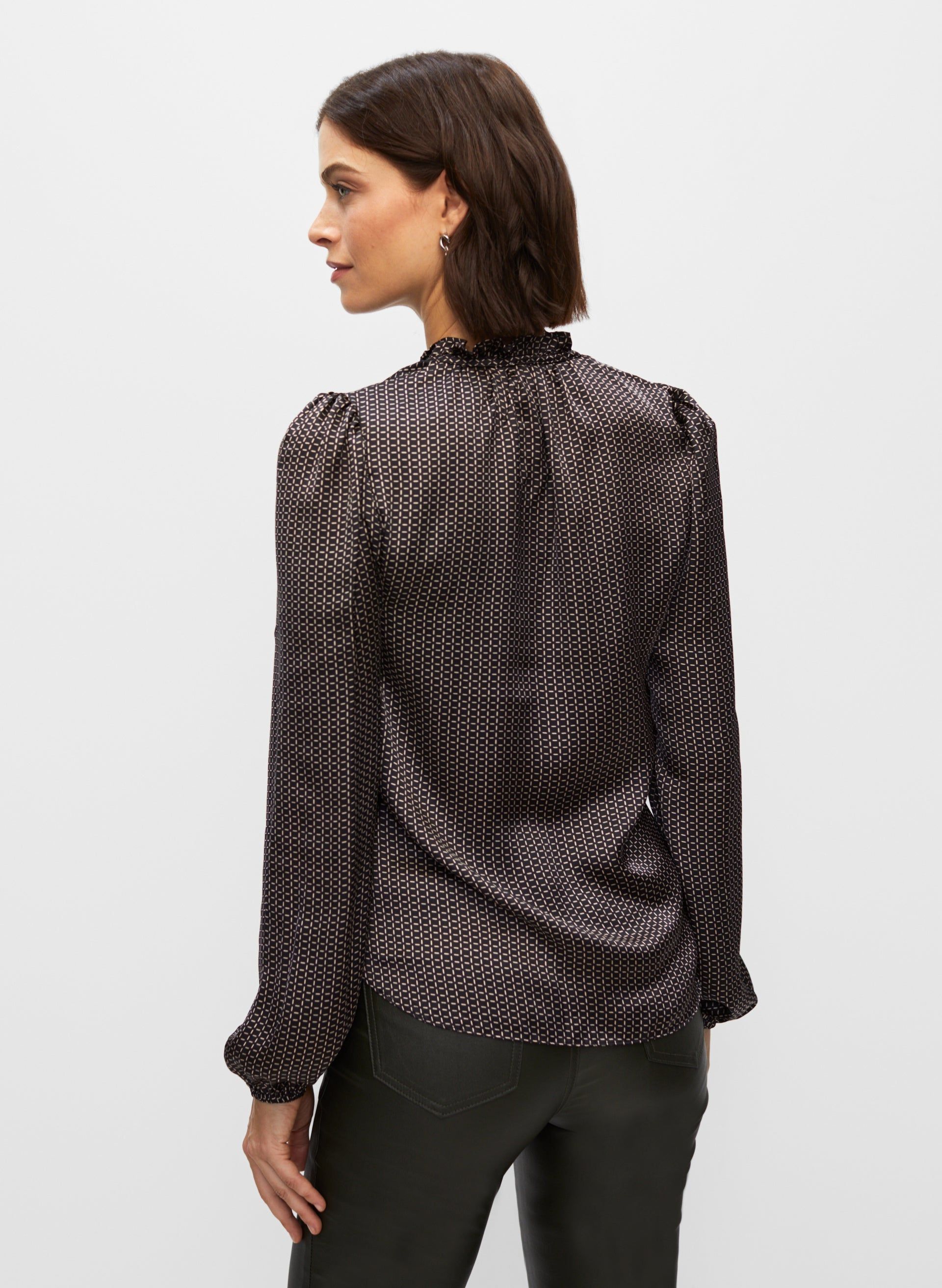 Geometric Print Satin Blouse sold by Melanie Lyne product image thumbnail 4