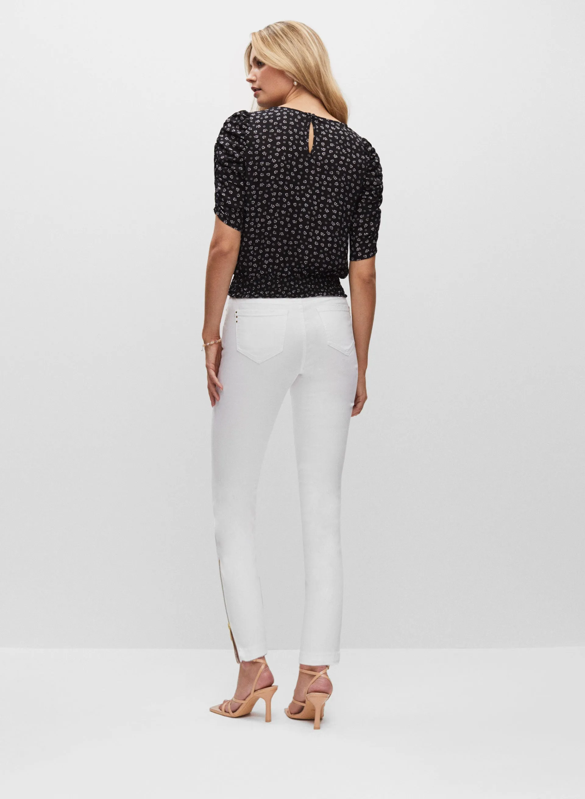 Ruched Floral Print Blouse sold by Melanie Lyne product image thumbnail 4