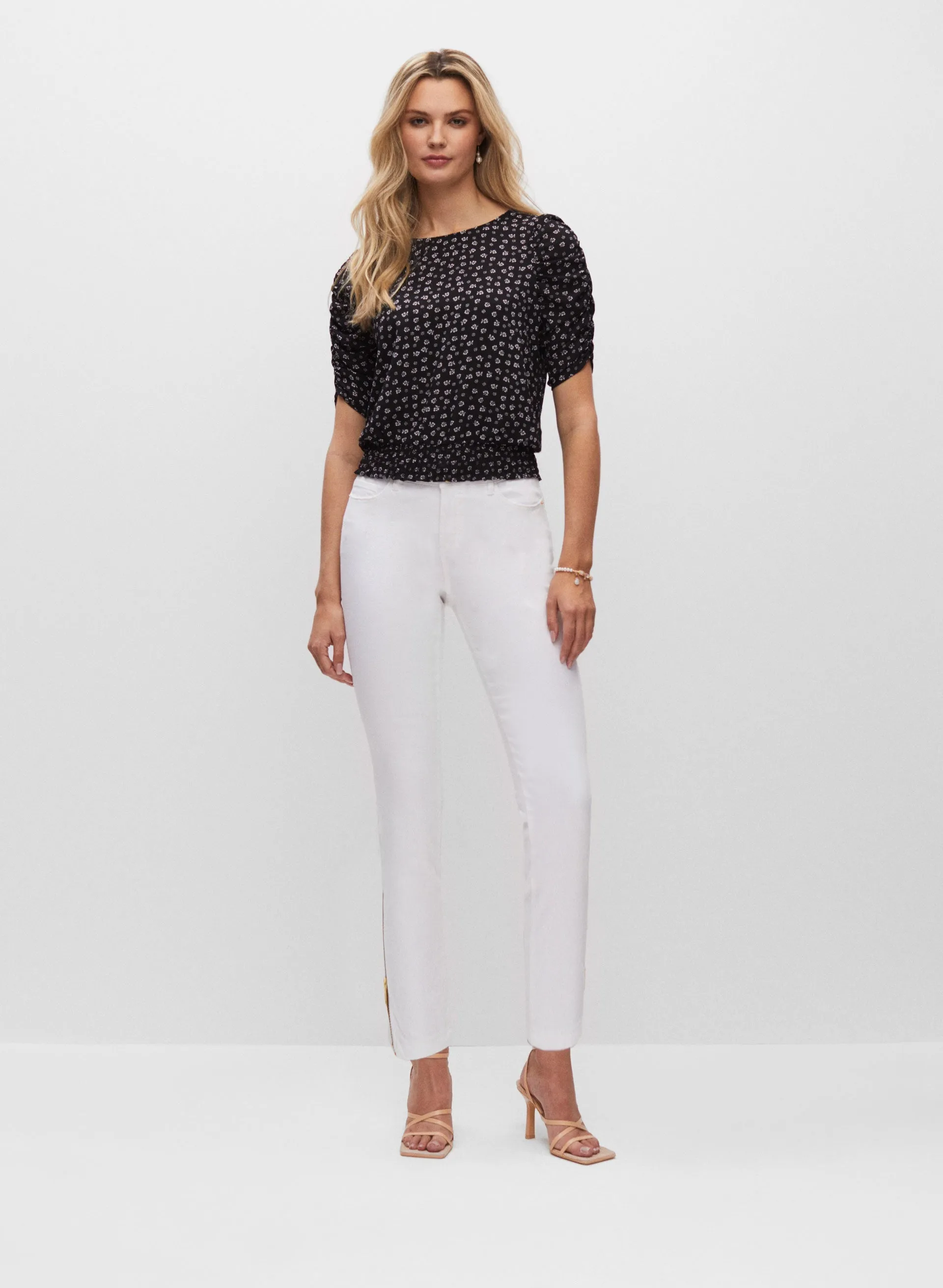 Ruched Floral Print Blouse sold by Melanie Lyne product image thumbnail 3