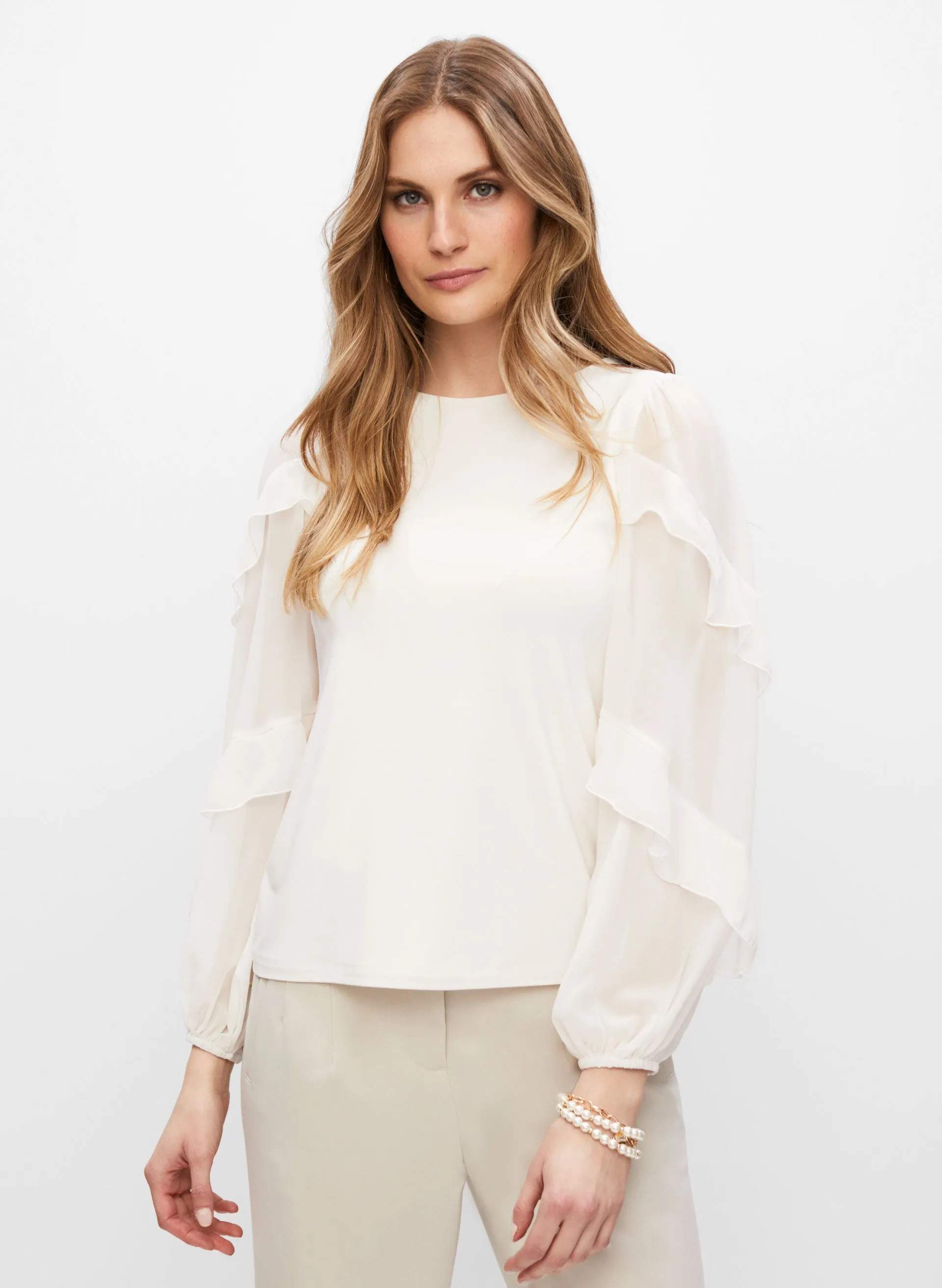 Ruffle Puff Sleeve Top sold by Melanie Lyne product image thumbnail 5