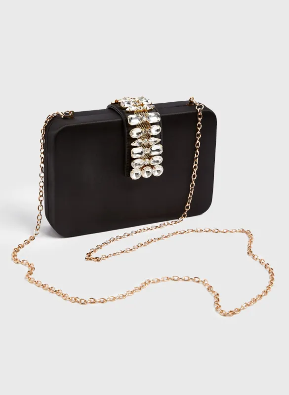 Faceted Stone Detail Clutch sold by Melanie Lyne