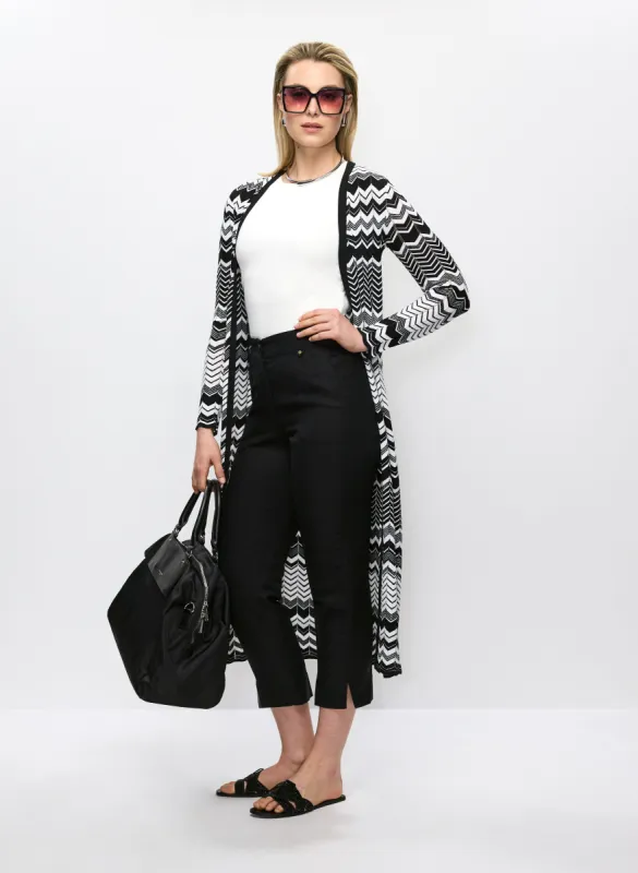 Zigzag Duster Cardigan, Jersey Tank & Linen Blend Capris sold by Melanie Lyne