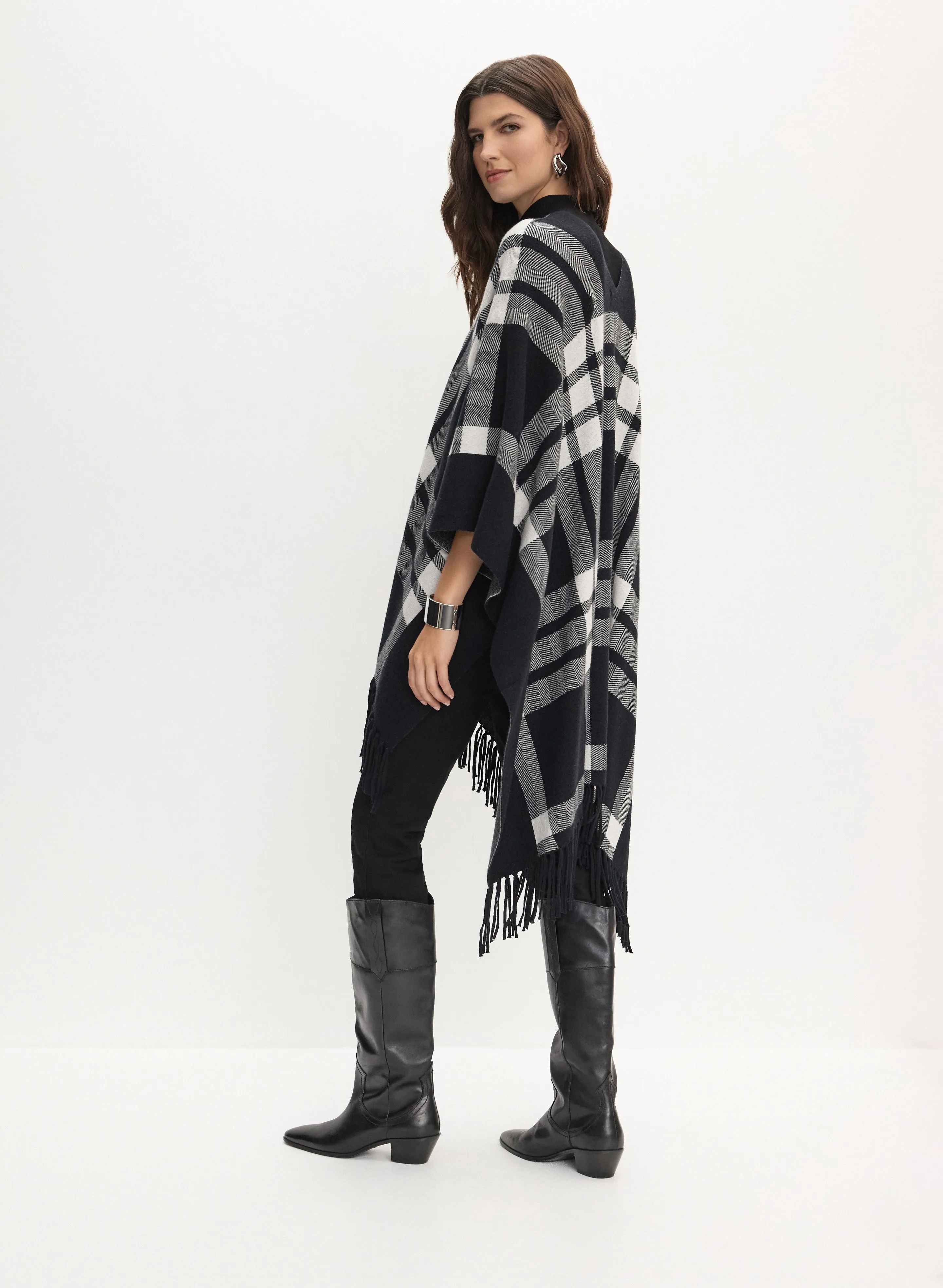 Checked Motif Poncho sold by Melanie Lyne product image thumbnail 5