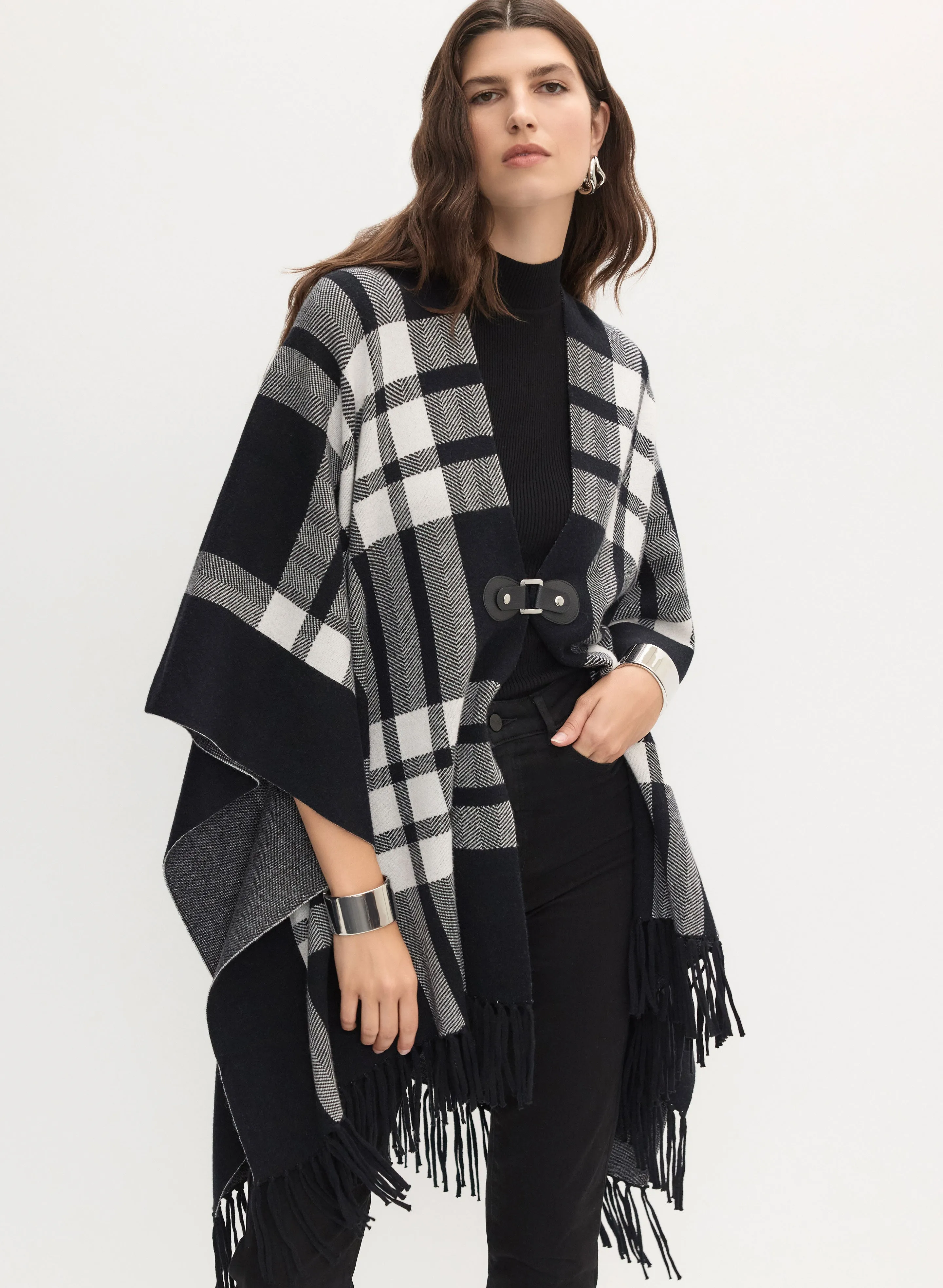 Checked Motif Poncho sold by Melanie Lyne