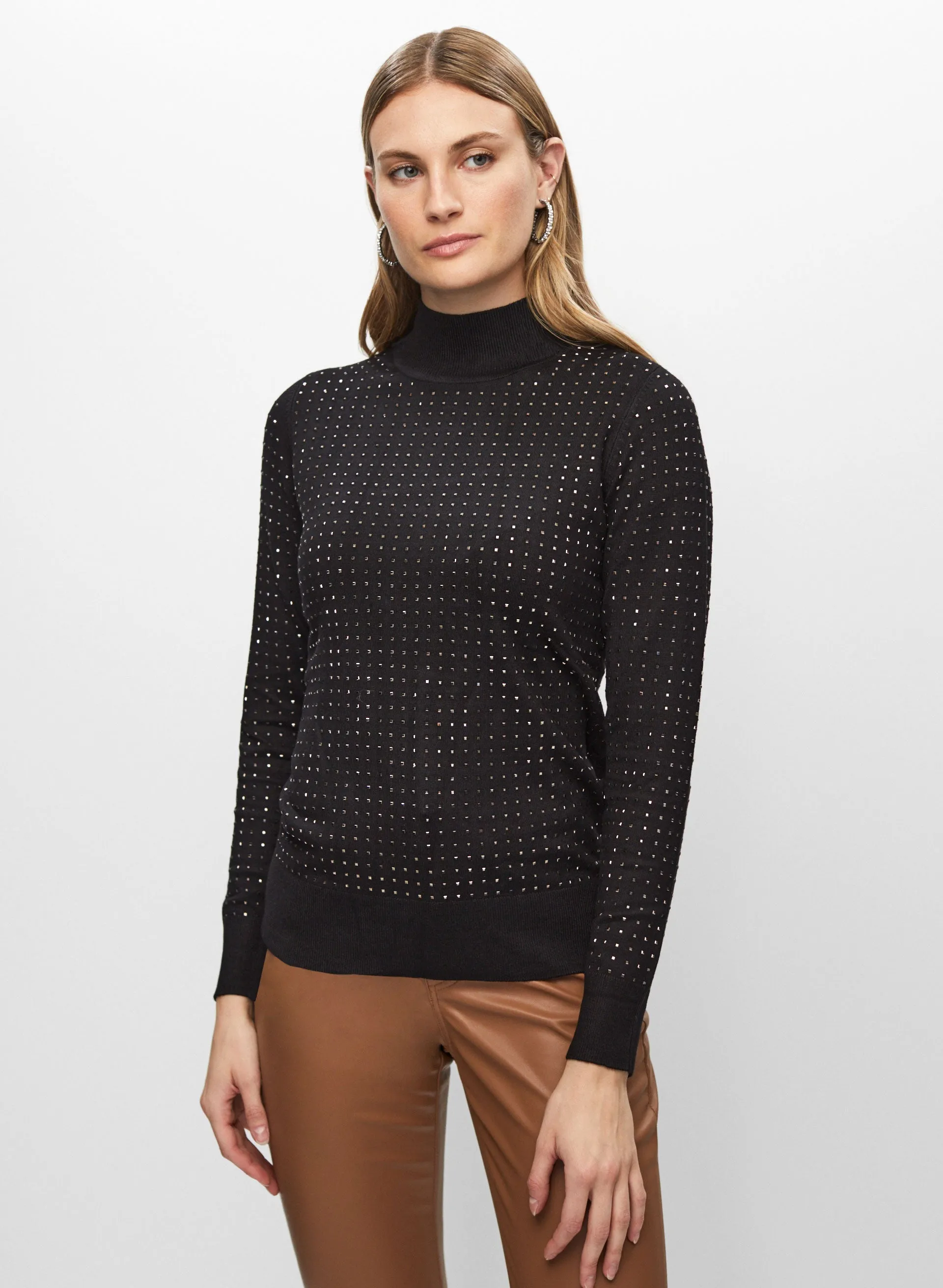 Joseph Ribkoff - Mock Neck Embellished Sweater sold by Melanie Lyne product image thumbnail 5