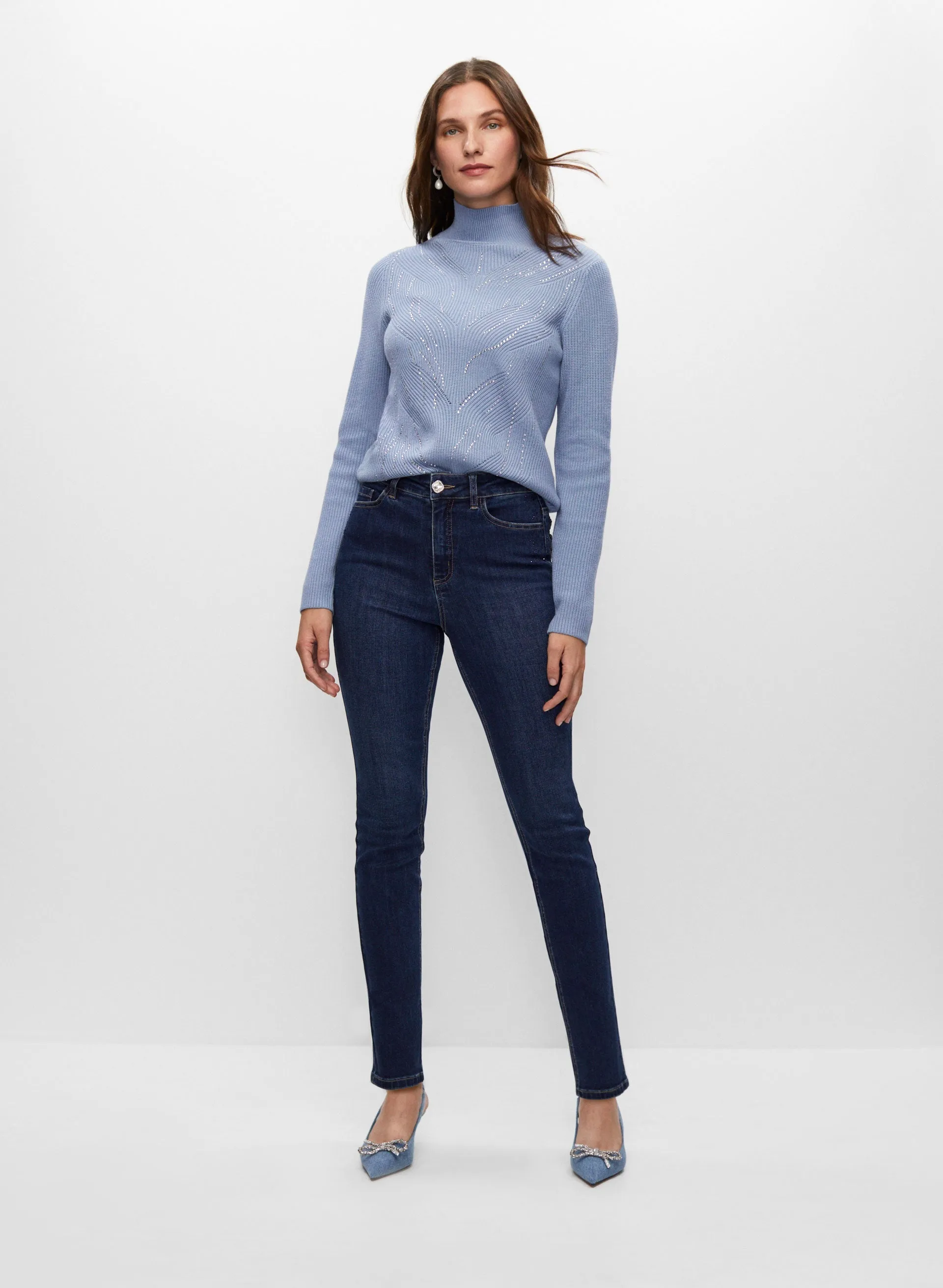 Crystal Detail Slim Leg Jeans sold by Melanie Lyne product image thumbnail 3