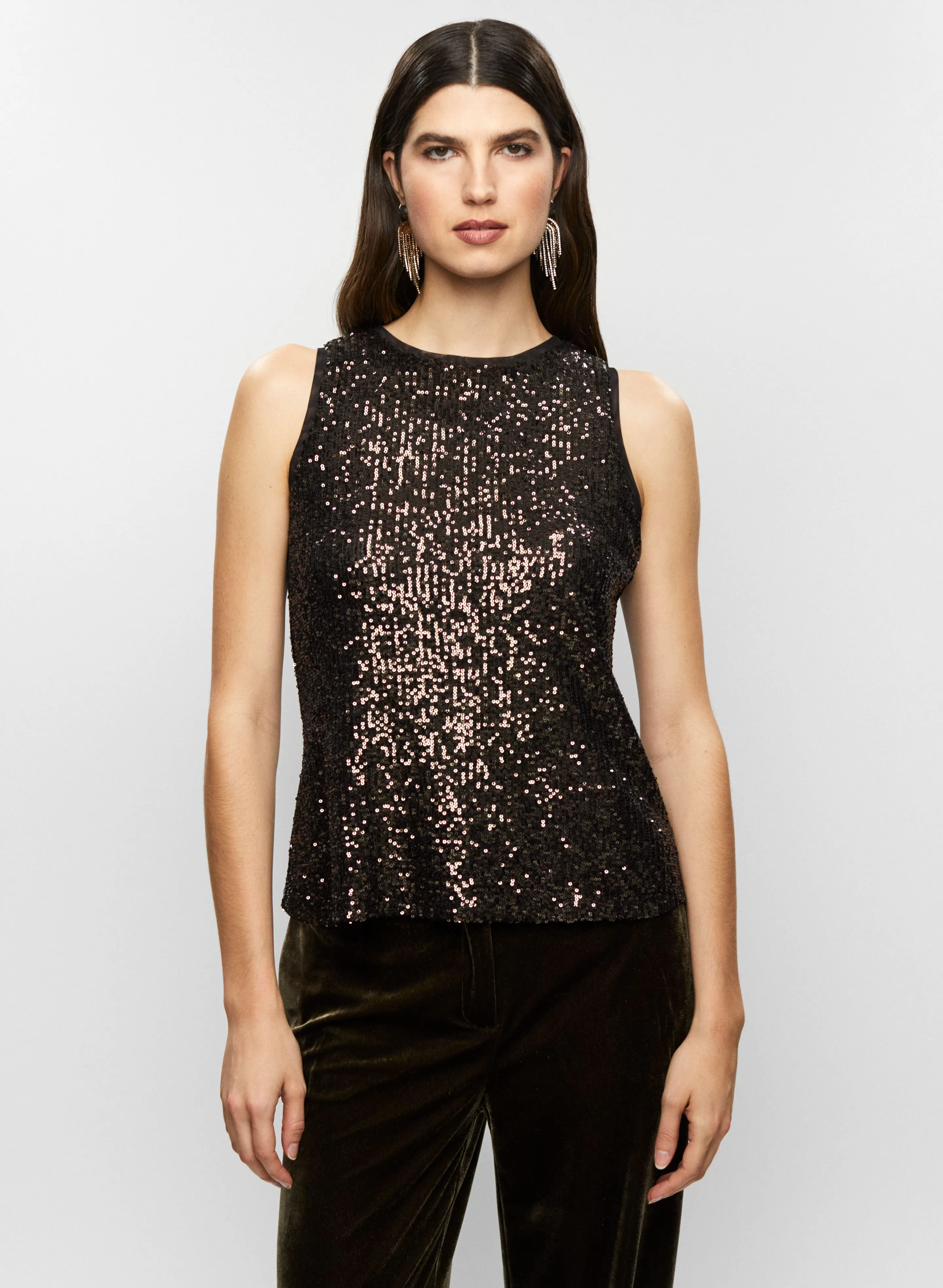 Sleeveless Sequin Top sold by Melanie Lyne product image thumbnail 5