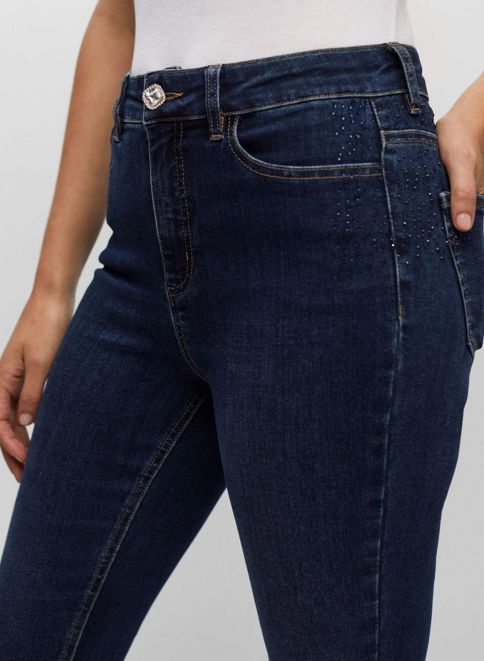 Crystal Detail Slim Leg Jeans sold by Melanie Lyne product image thumbnail 4