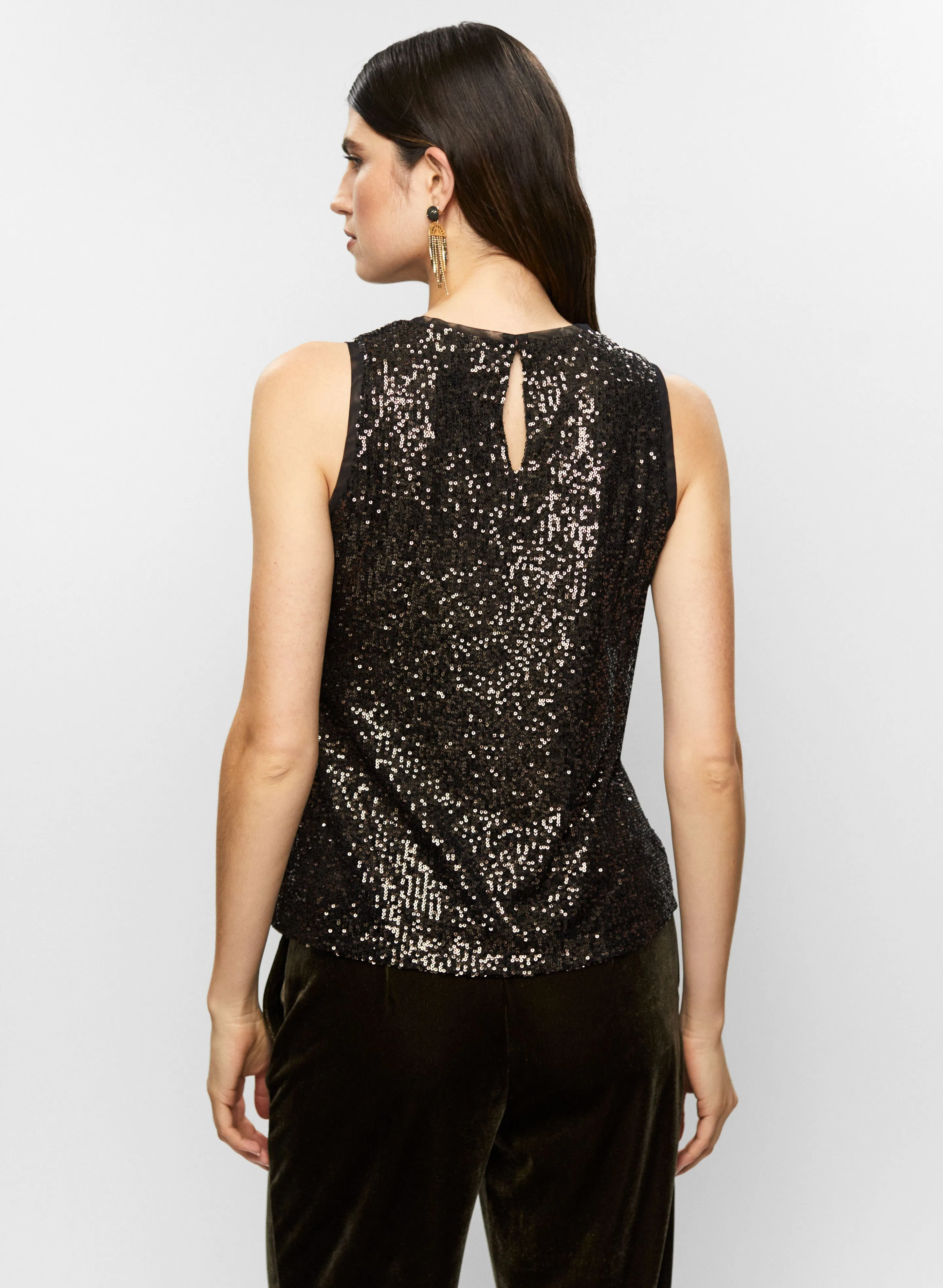 Sleeveless Sequin Top sold by Melanie Lyne product image thumbnail 4