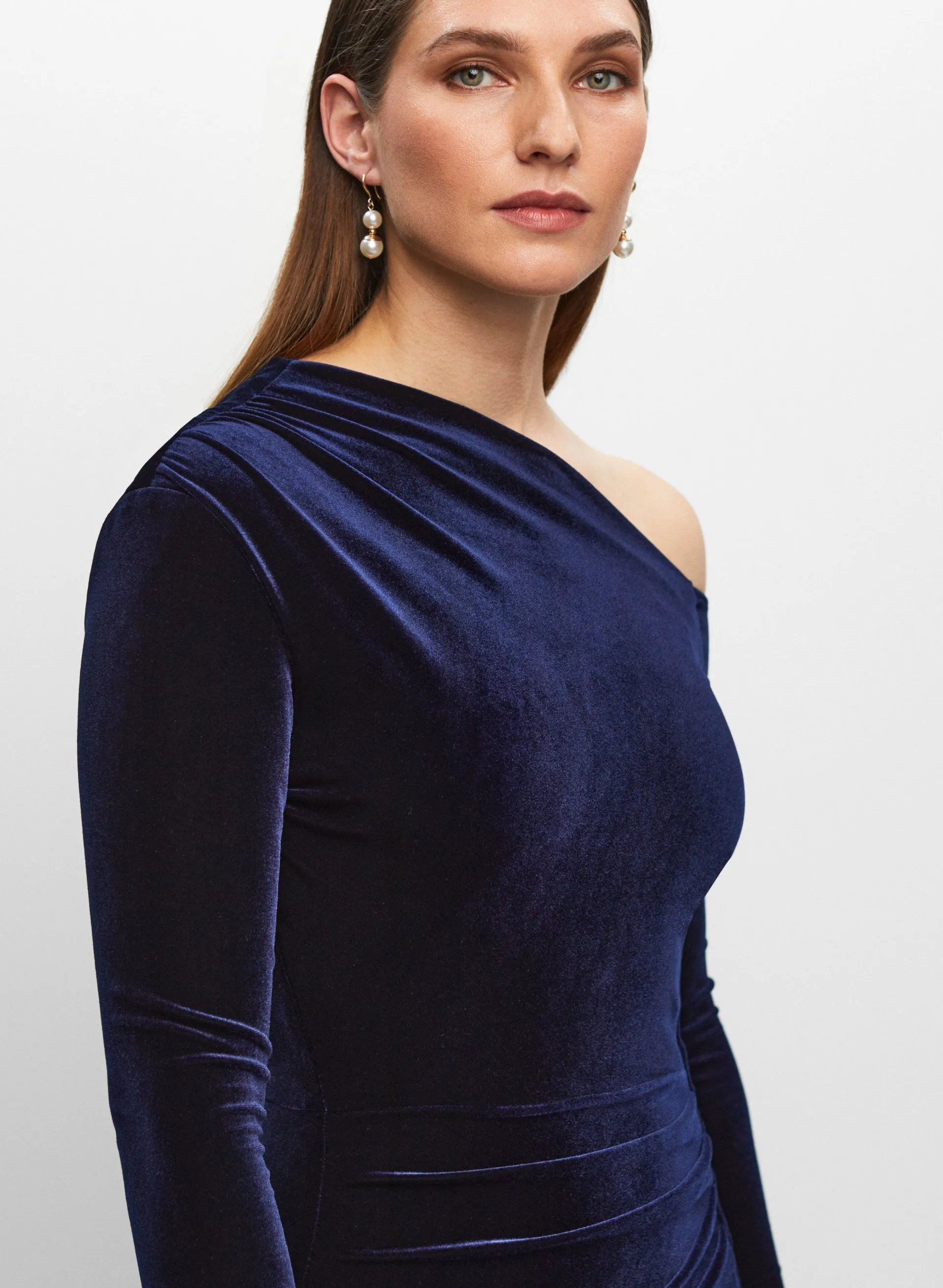 Velvet One-Shoulder Dress sold by Melanie Lyne product image thumbnail 5