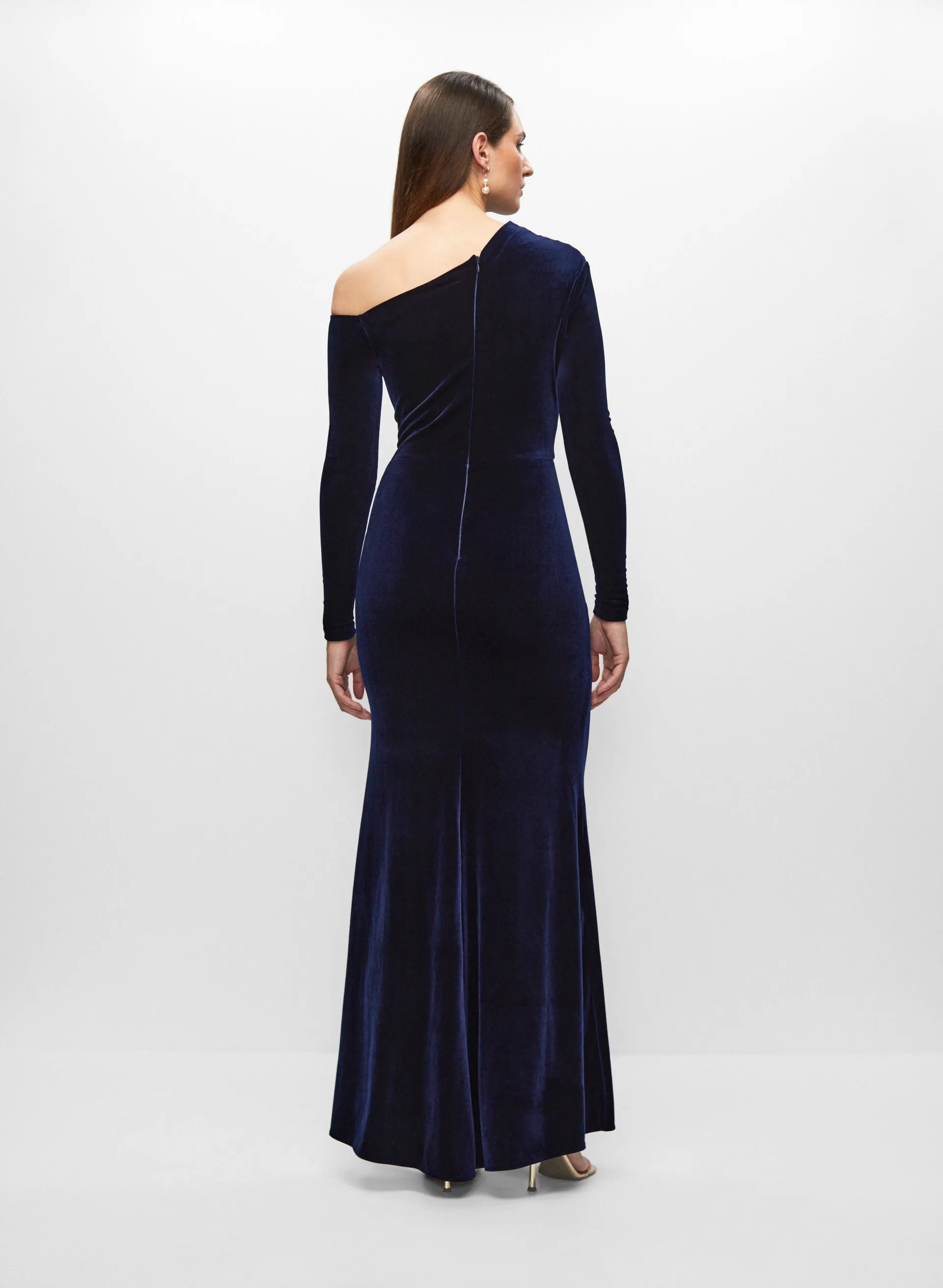 Velvet One-Shoulder Dress sold by Melanie Lyne product image thumbnail 3