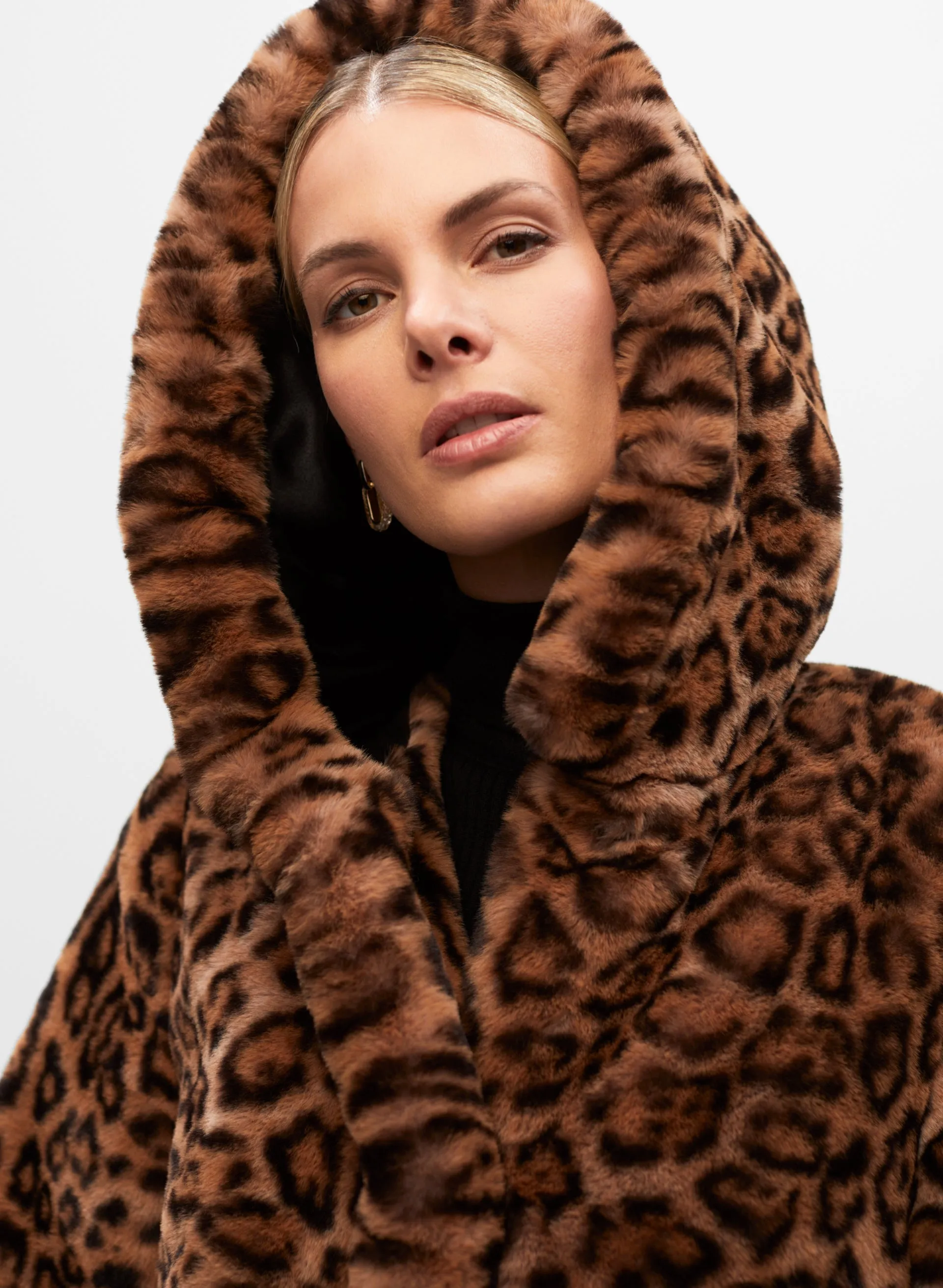 Leopard Print Faux Fur Coat sold by Melanie Lyne product image thumbnail 3