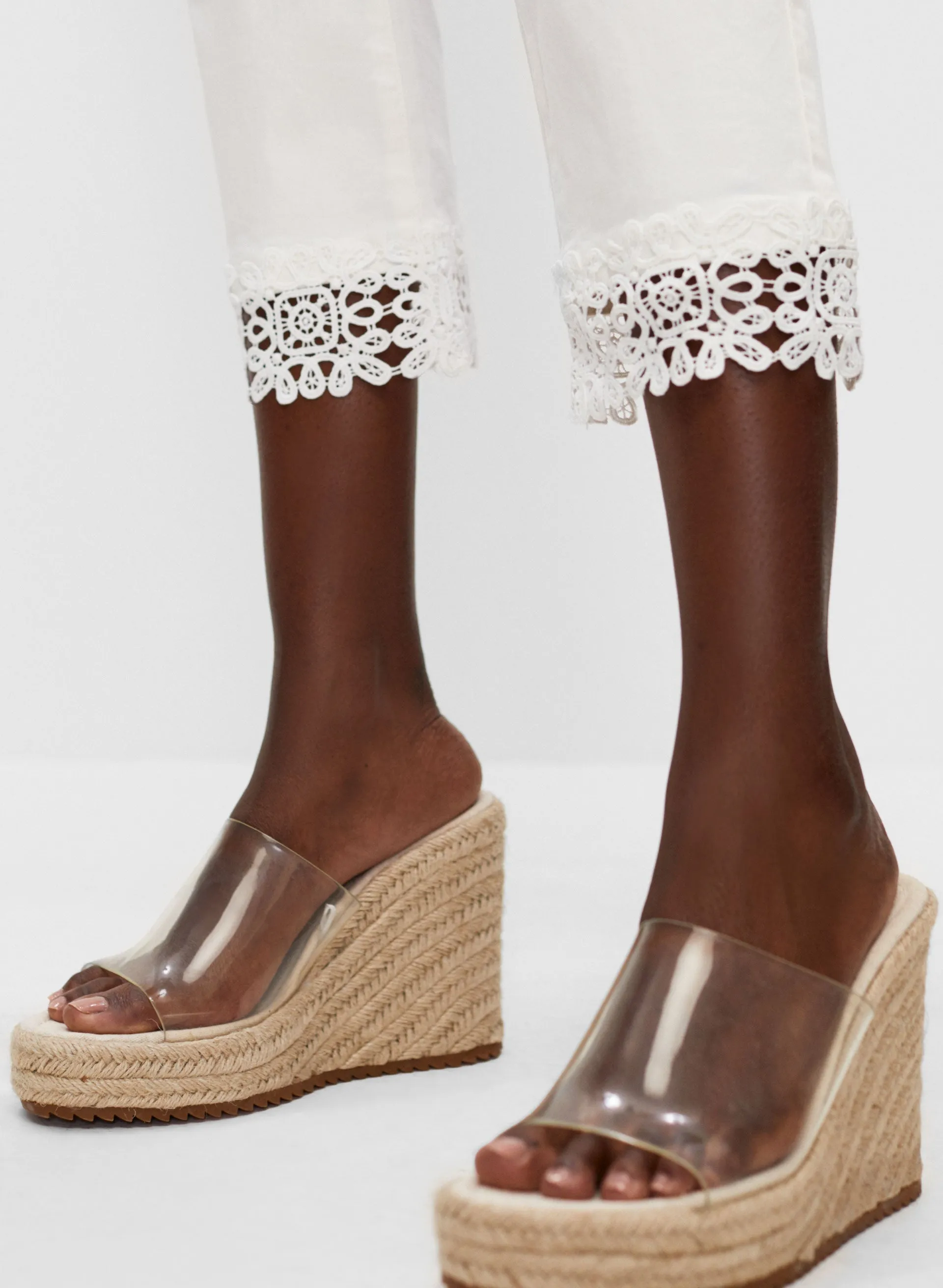 Lace Hem Denim Capris sold by Melanie Lyne product image thumbnail 5