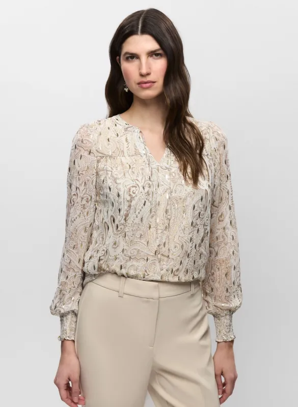 Paisley Split Neck Blouse sold by Melanie Lyne