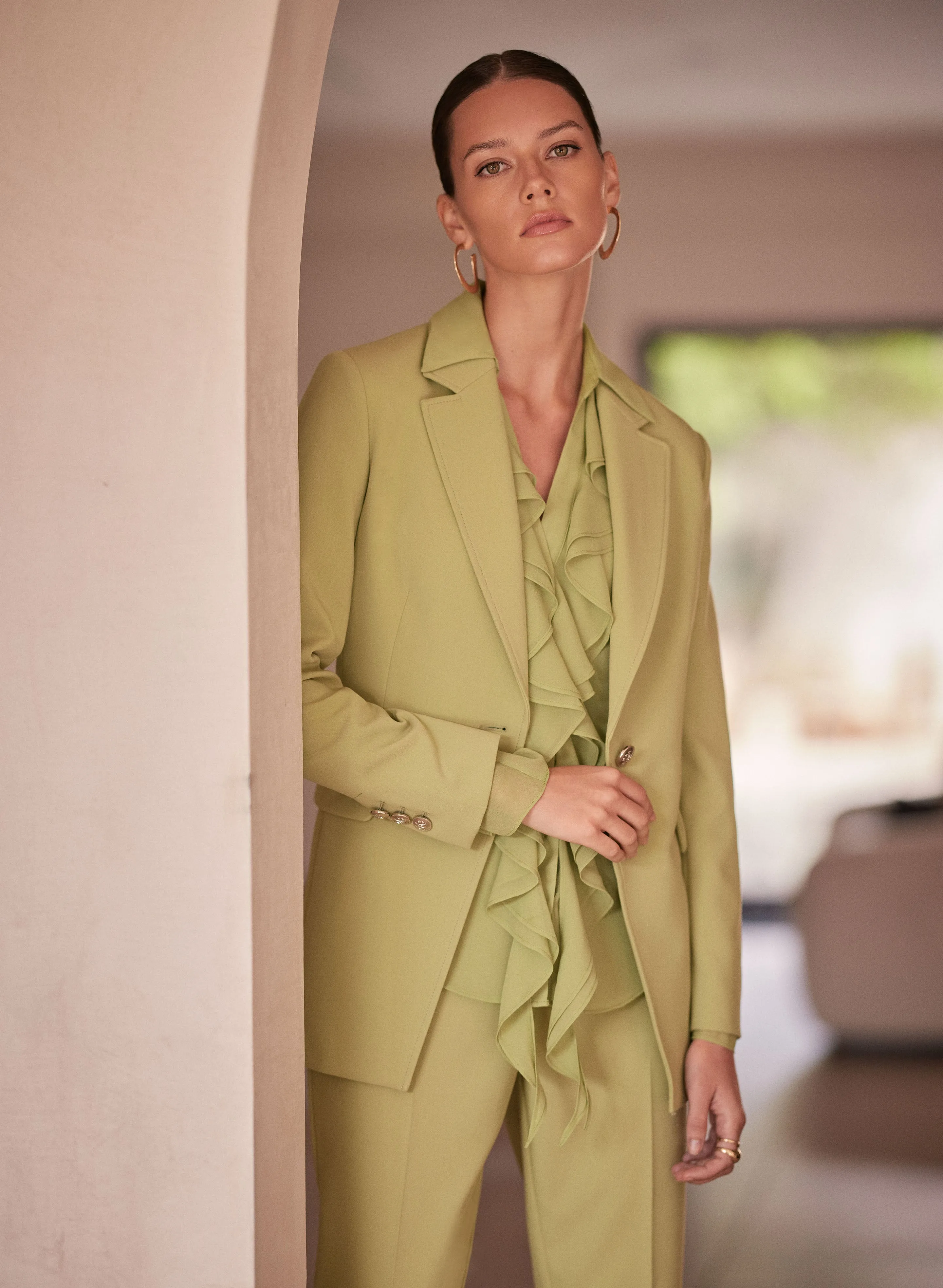 Long Sleeve Button Front Blouse sold by Melanie Lyne product image thumbnail 3