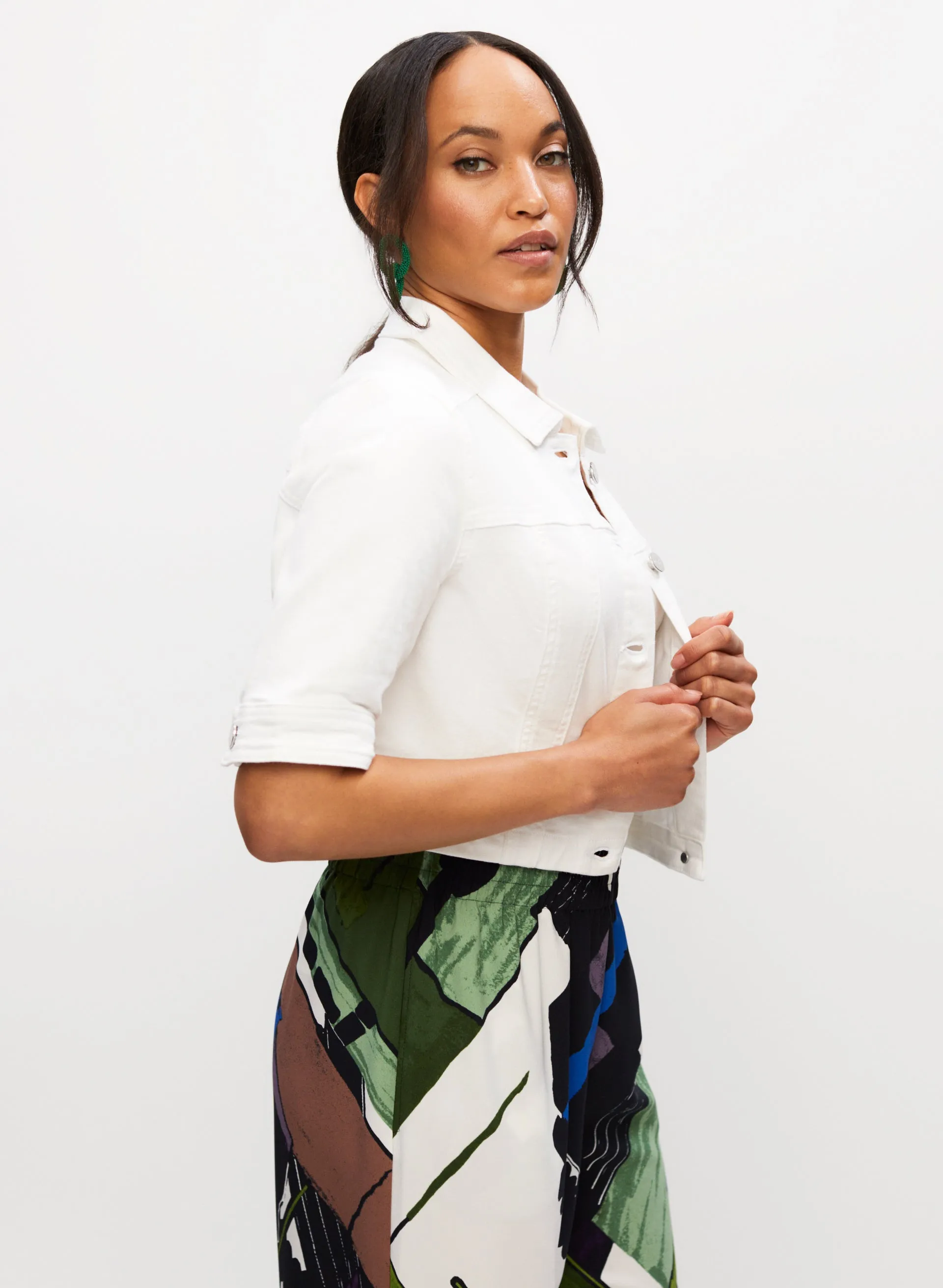 Cropped Denim Jacket sold by Melanie Lyne product image thumbnail 5