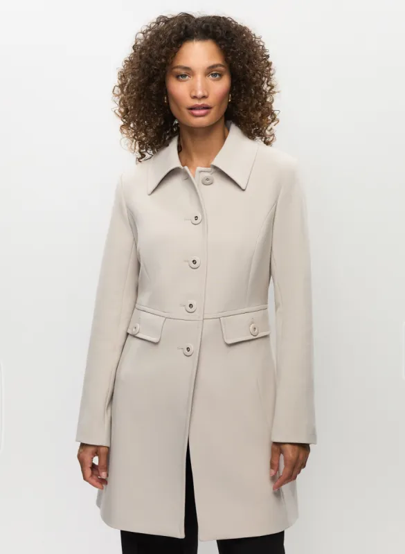 Button Front Tricotine Trench Coat sold by Melanie Lyne