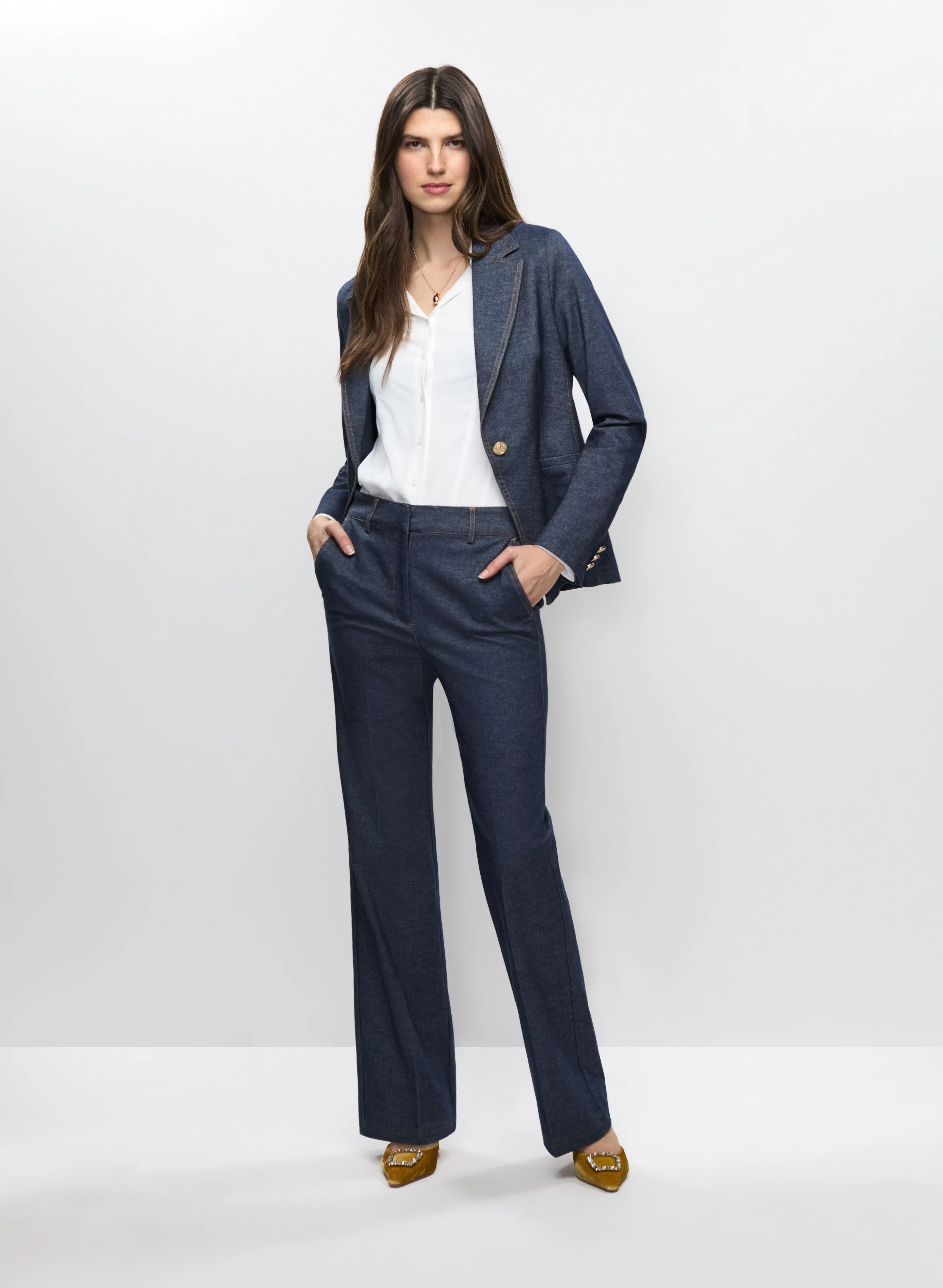 Long Sleeve Button Front Blouse sold by Melanie Lyne product image thumbnail 3