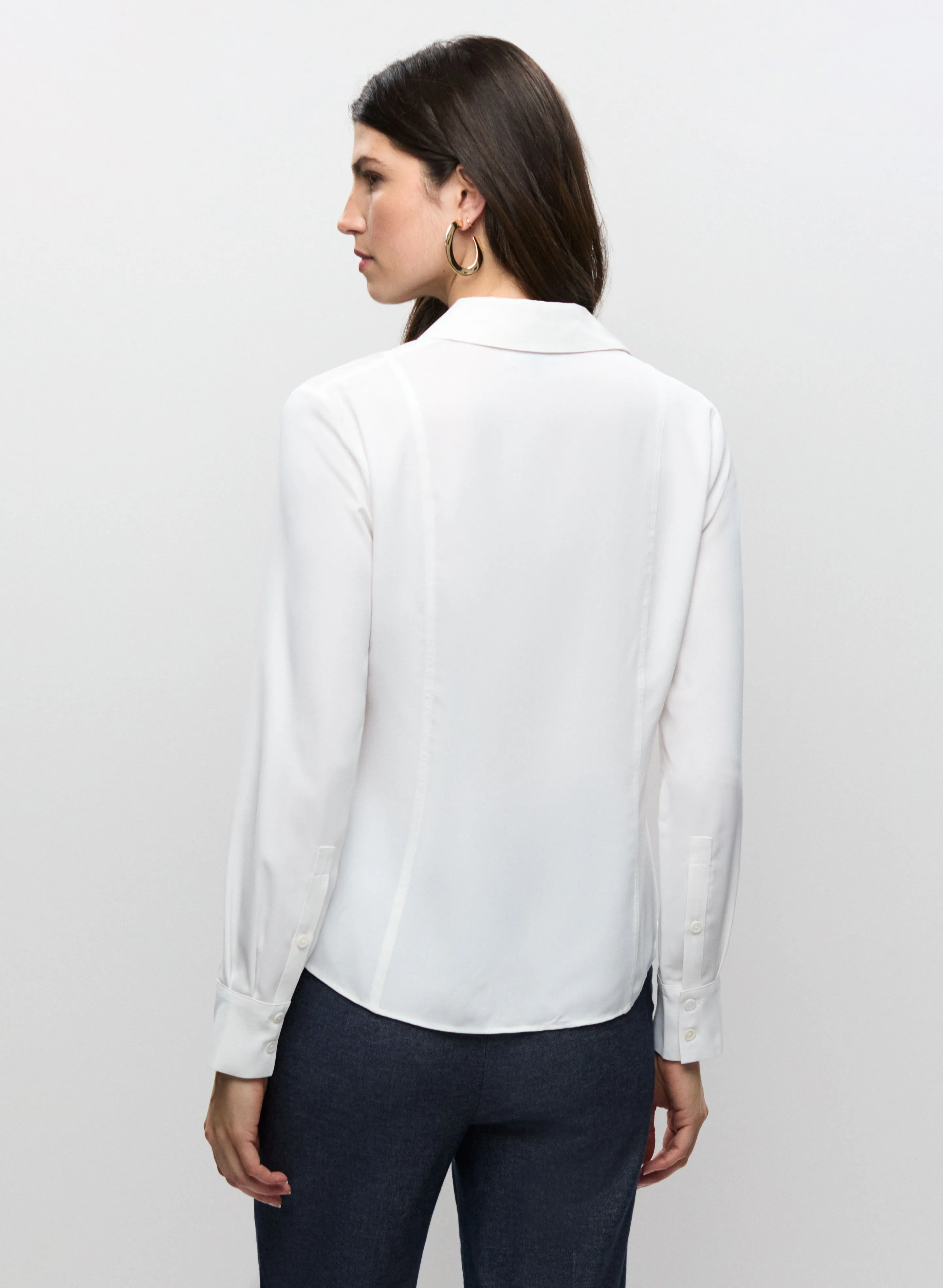 Long Sleeve Button Front Blouse sold by Melanie Lyne product image thumbnail 4