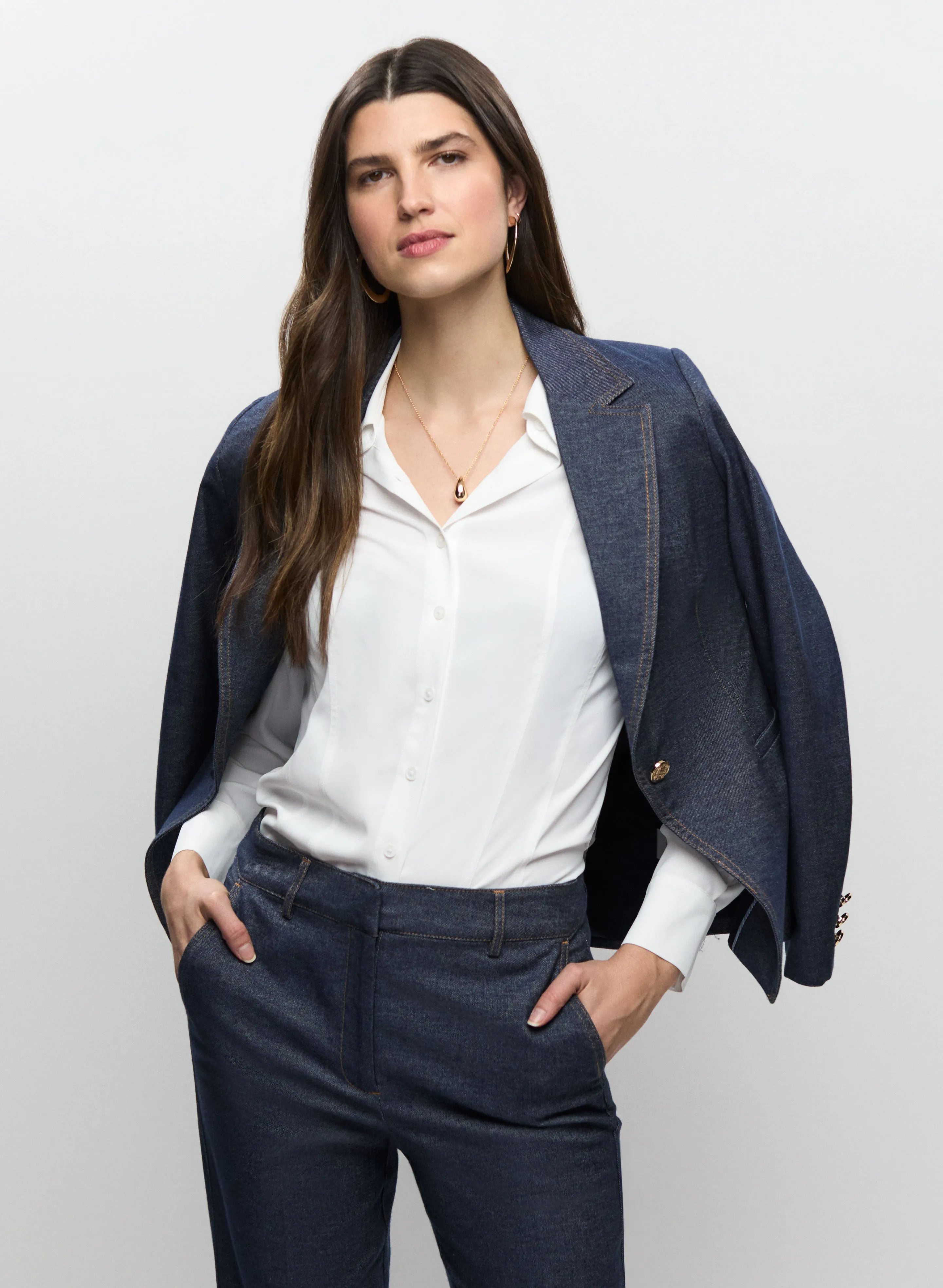 Long Sleeve Button Front Blouse sold by Melanie Lyne