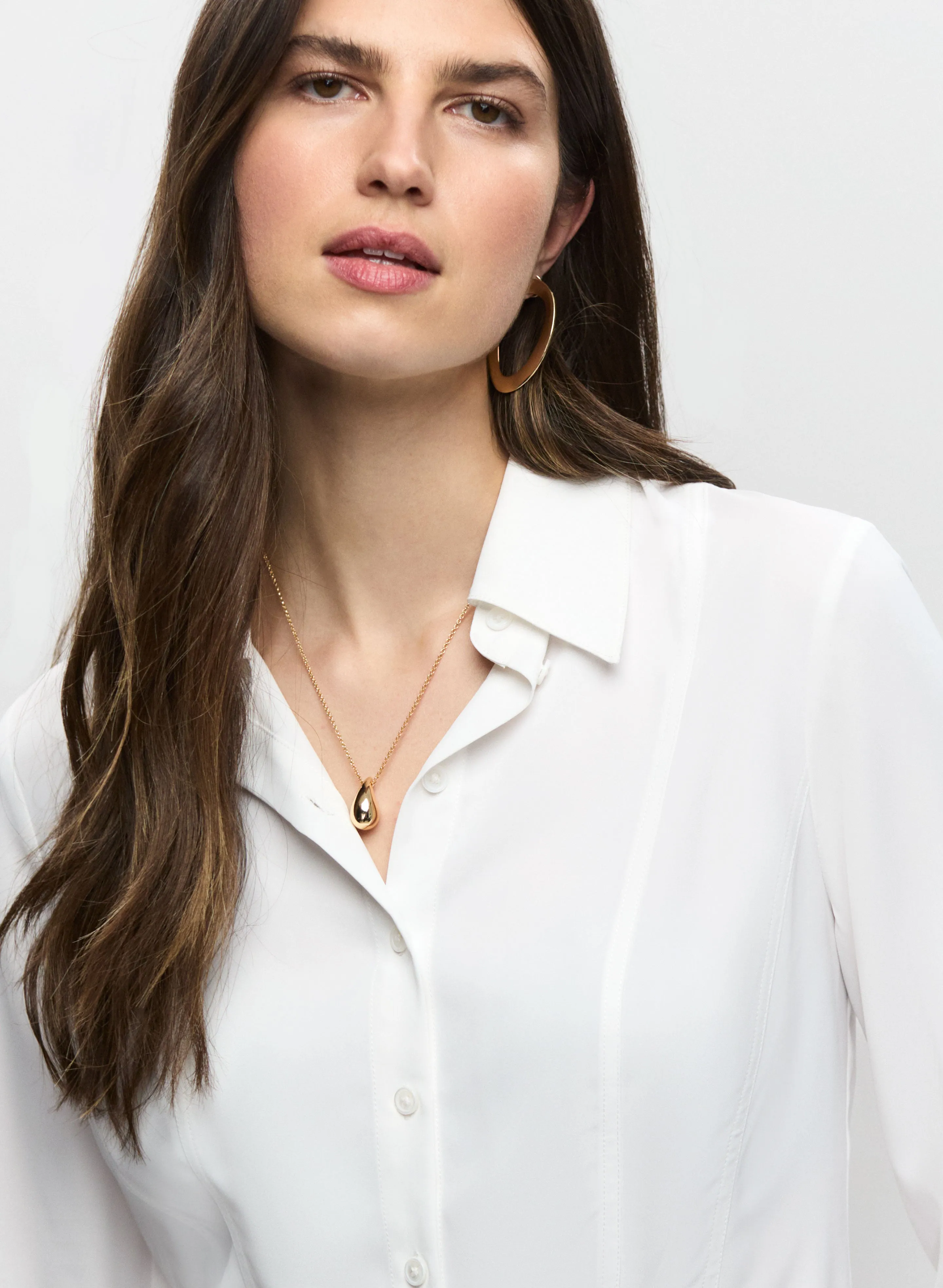 Long Sleeve Button Front Blouse sold by Melanie Lyne product image thumbnail 2