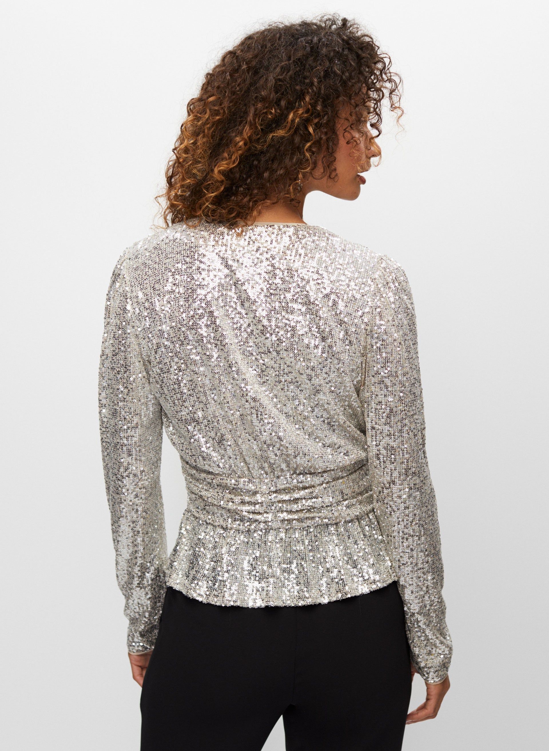 Sequin Peplum Top sold by Melanie Lyne product image thumbnail 4