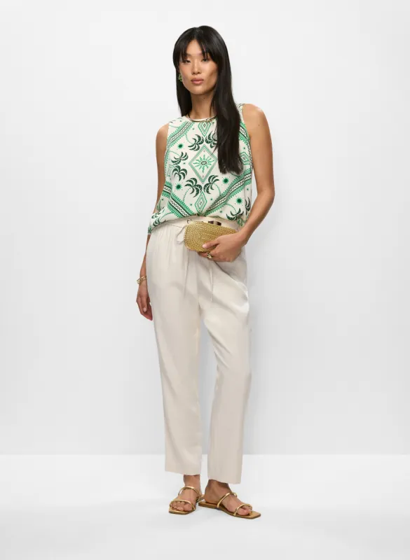 Geometric Print Sleeveless Top & Elastic Waist Straight Leg Pants sold by Melanie Lyne