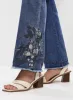 Embroidered Hem Flare Leg Jeans sold by Melanie Lyne