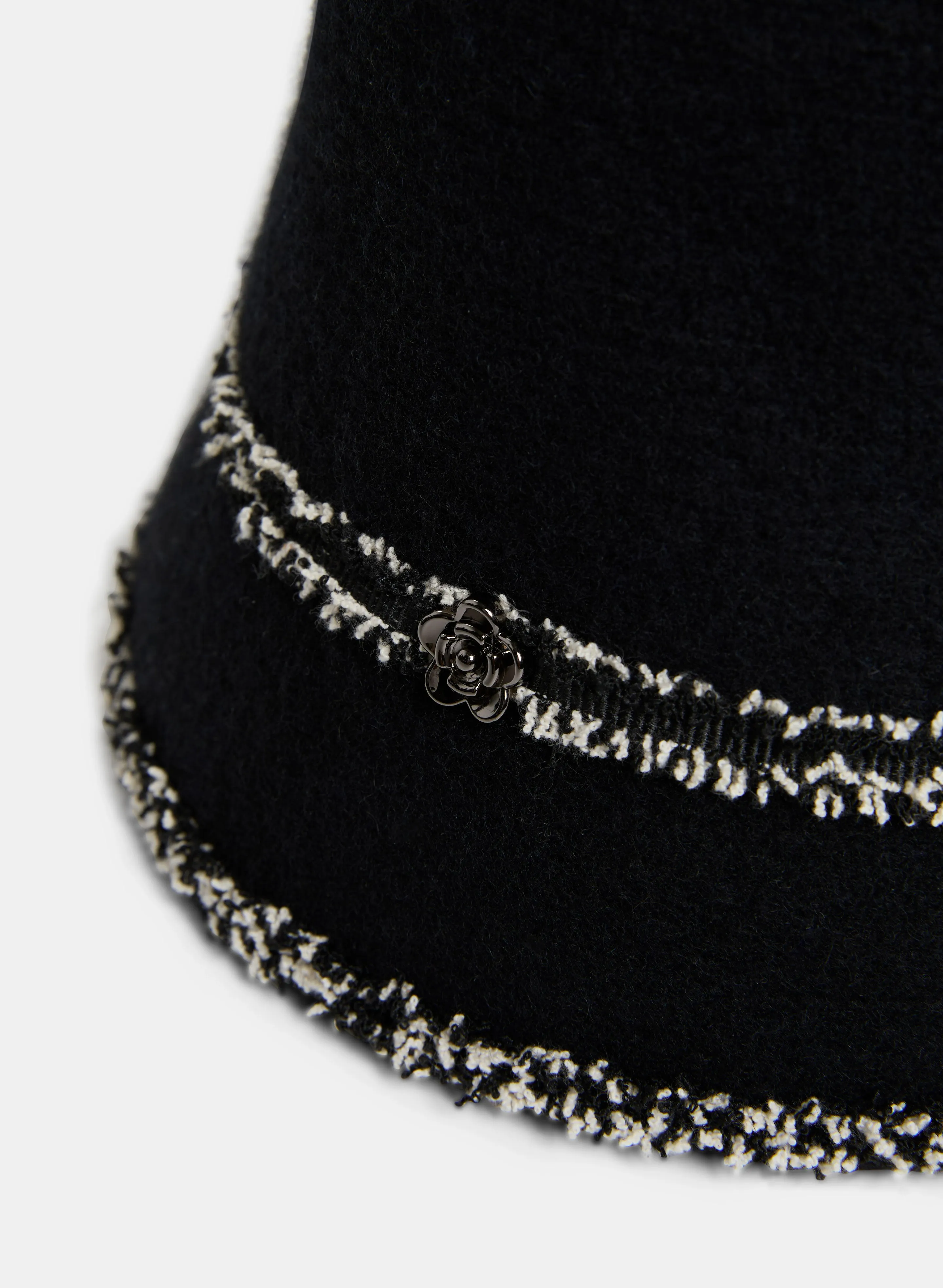 Bouclé Trim Cloche Hat sold by Melanie Lyne product image thumbnail 3