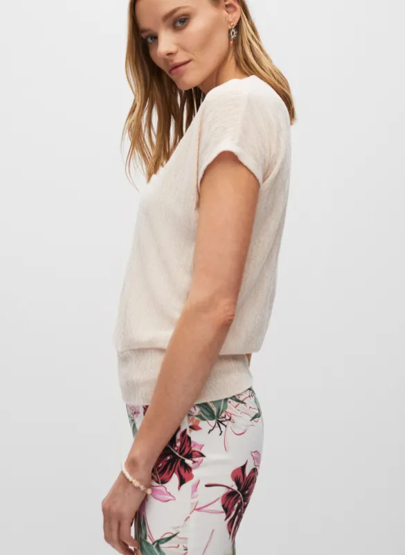 V-Neck Zip Detail Top sold by Melanie Lyne