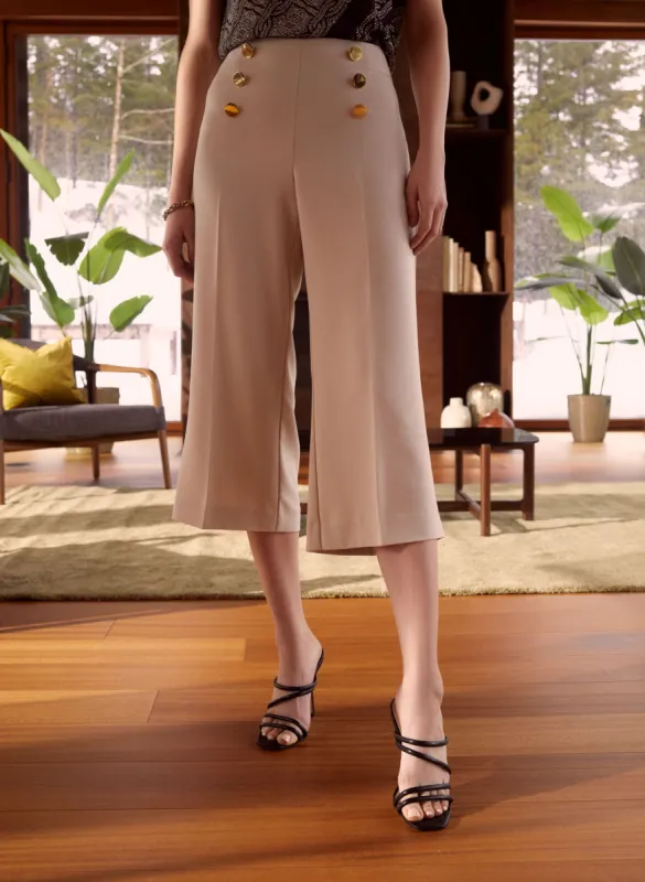Button Detail Culotte Pants sold by Melanie Lyne