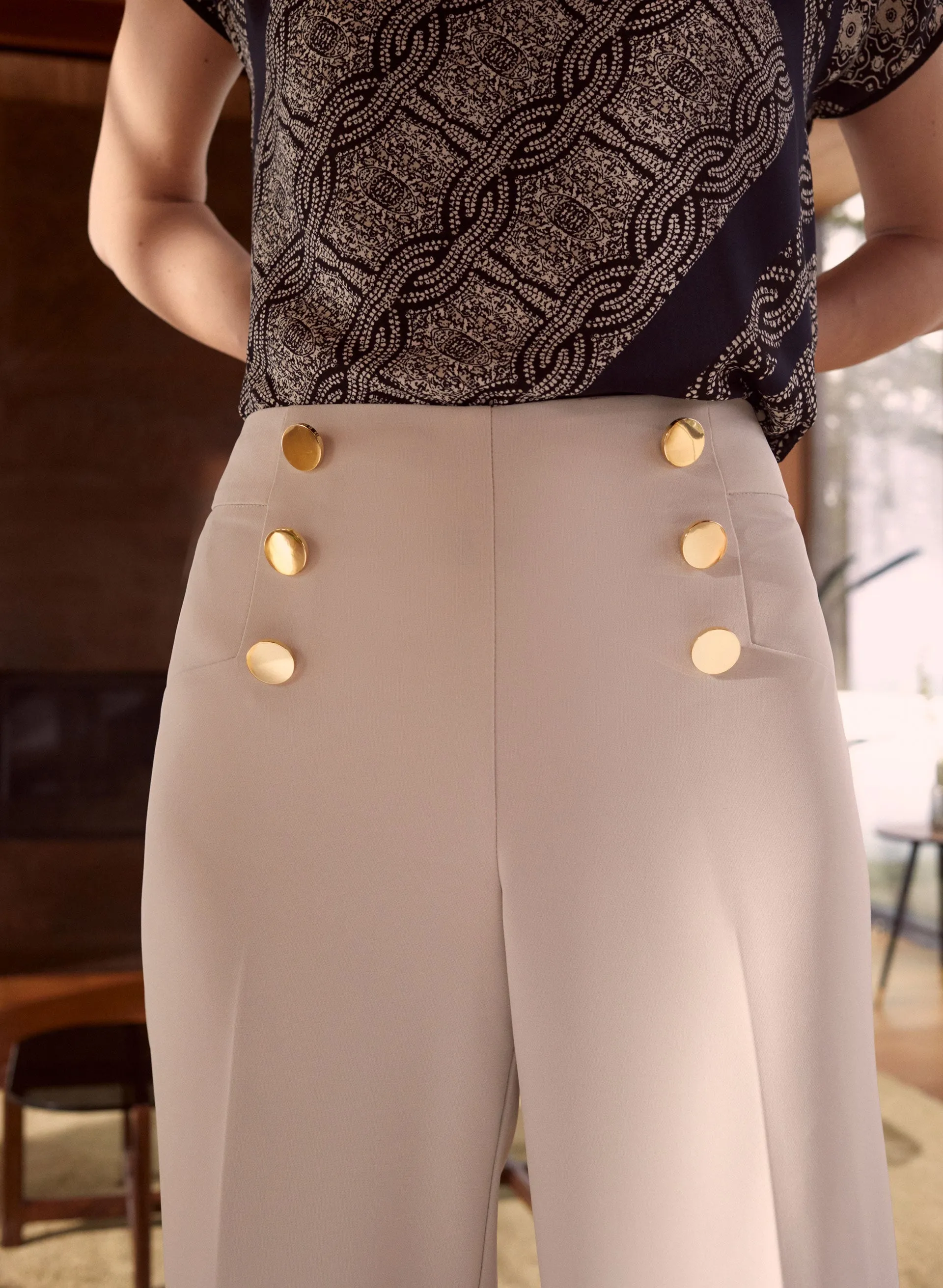 Button Detail Culotte Pants sold by Melanie Lyne product image thumbnail 2