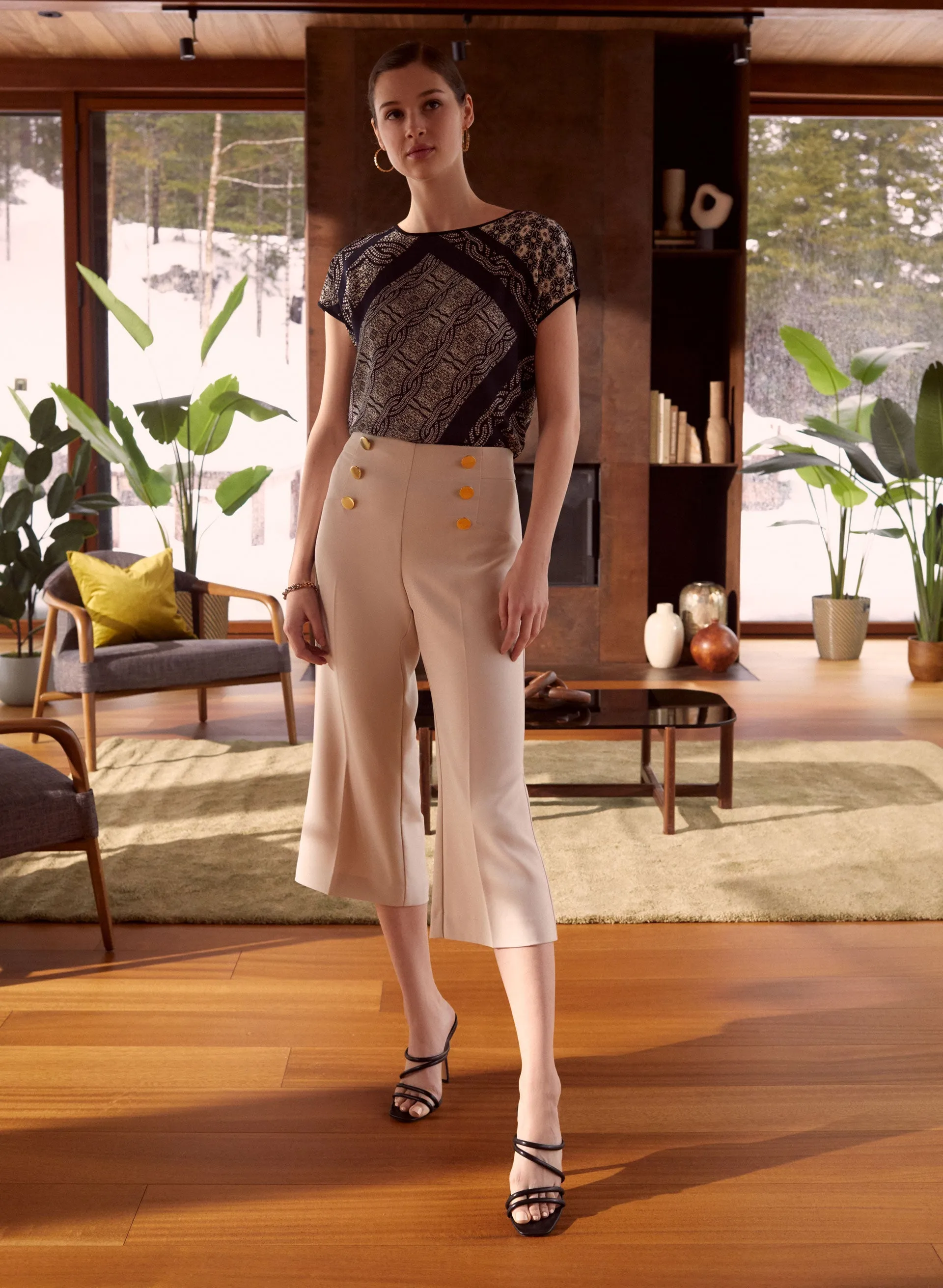 Button Detail Culotte Pants sold by Melanie Lyne product image thumbnail 3