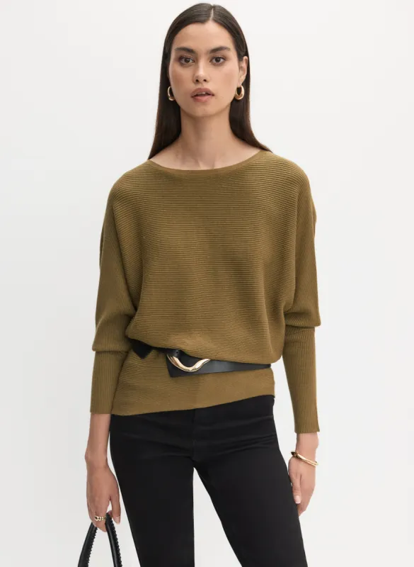 Ribbed Knit Dolman Sleeve Sweater sold by Melanie Lyne
