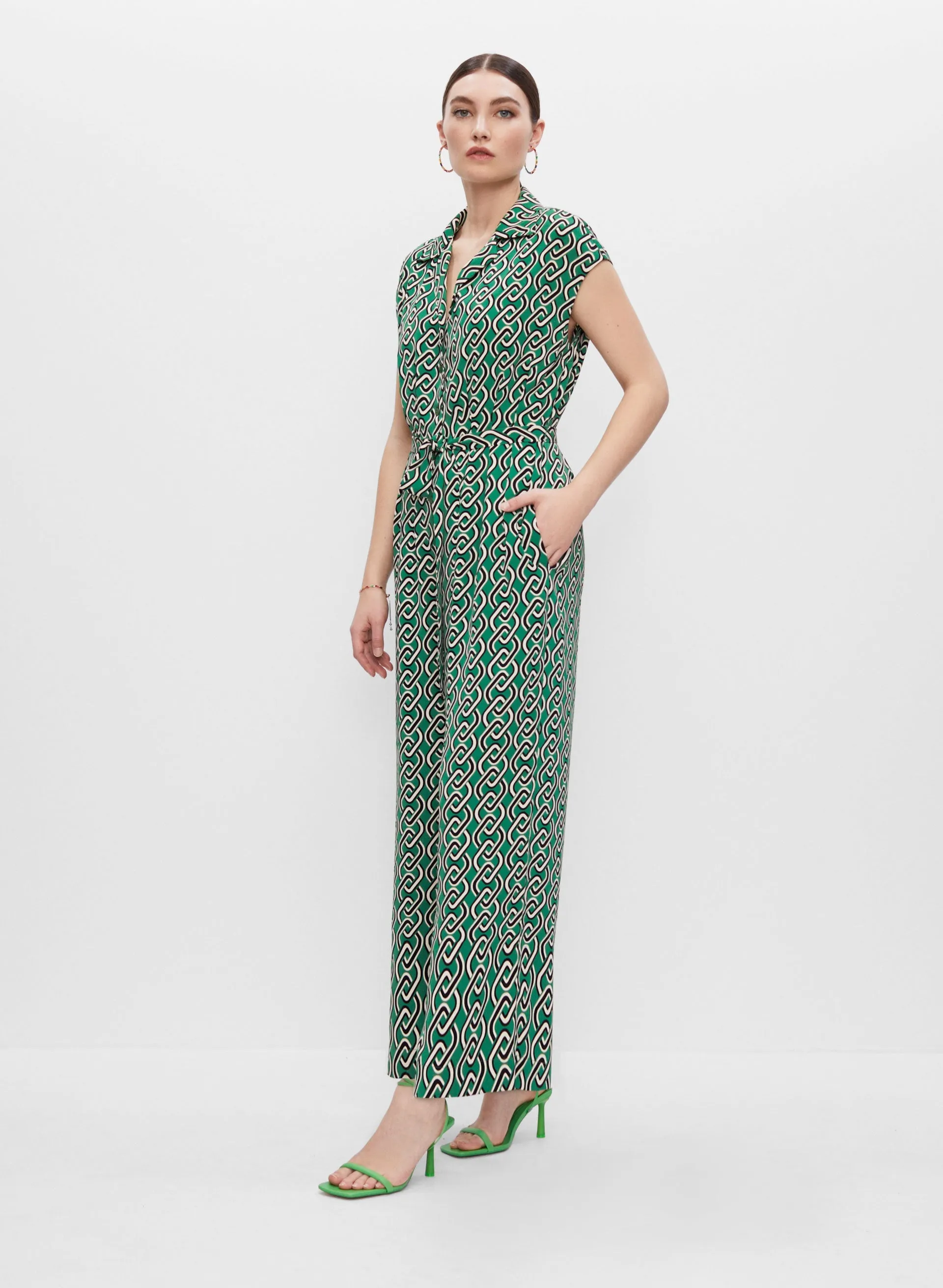 Geometric Print Wide Leg Jumpsuit sold by Melanie Lyne product image thumbnail 3