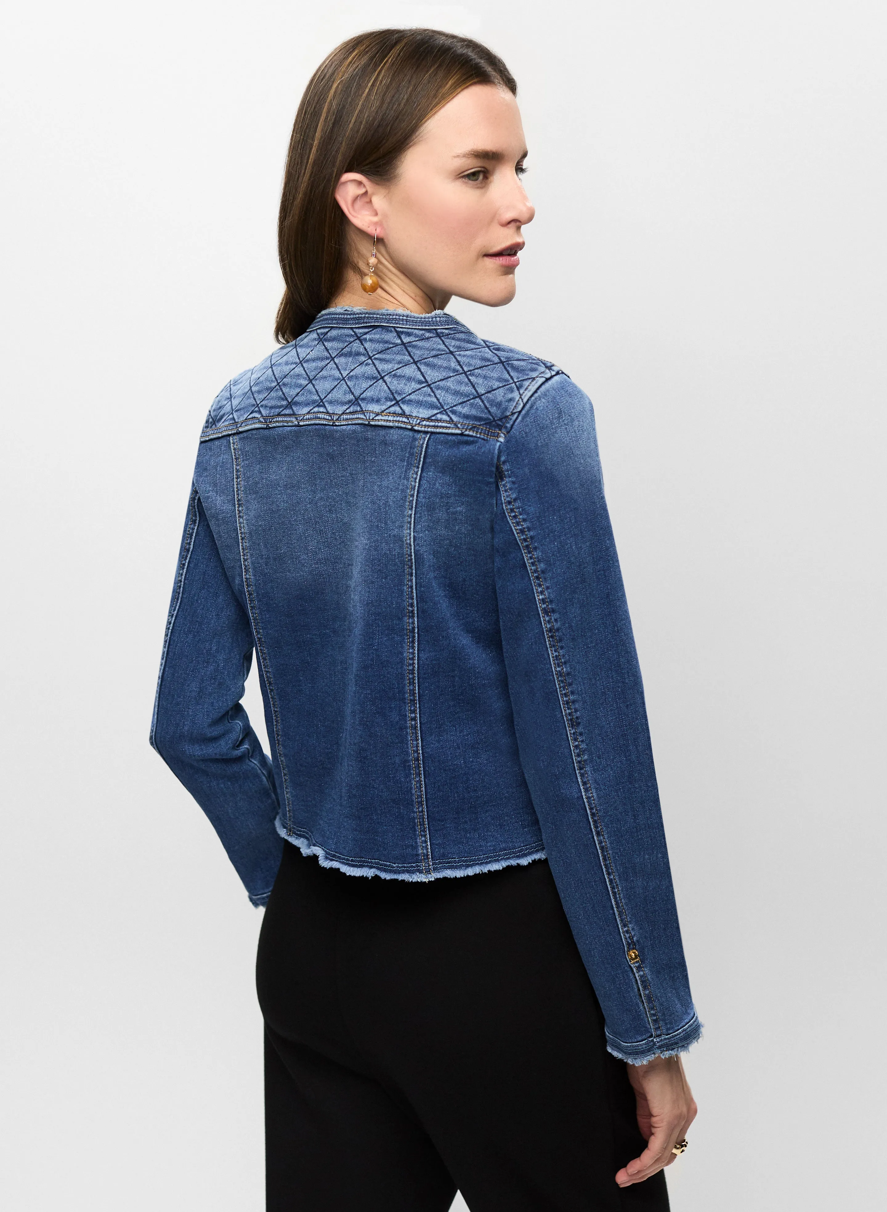 Quilted Denim Jacket sold by Melanie Lyne product image thumbnail 4