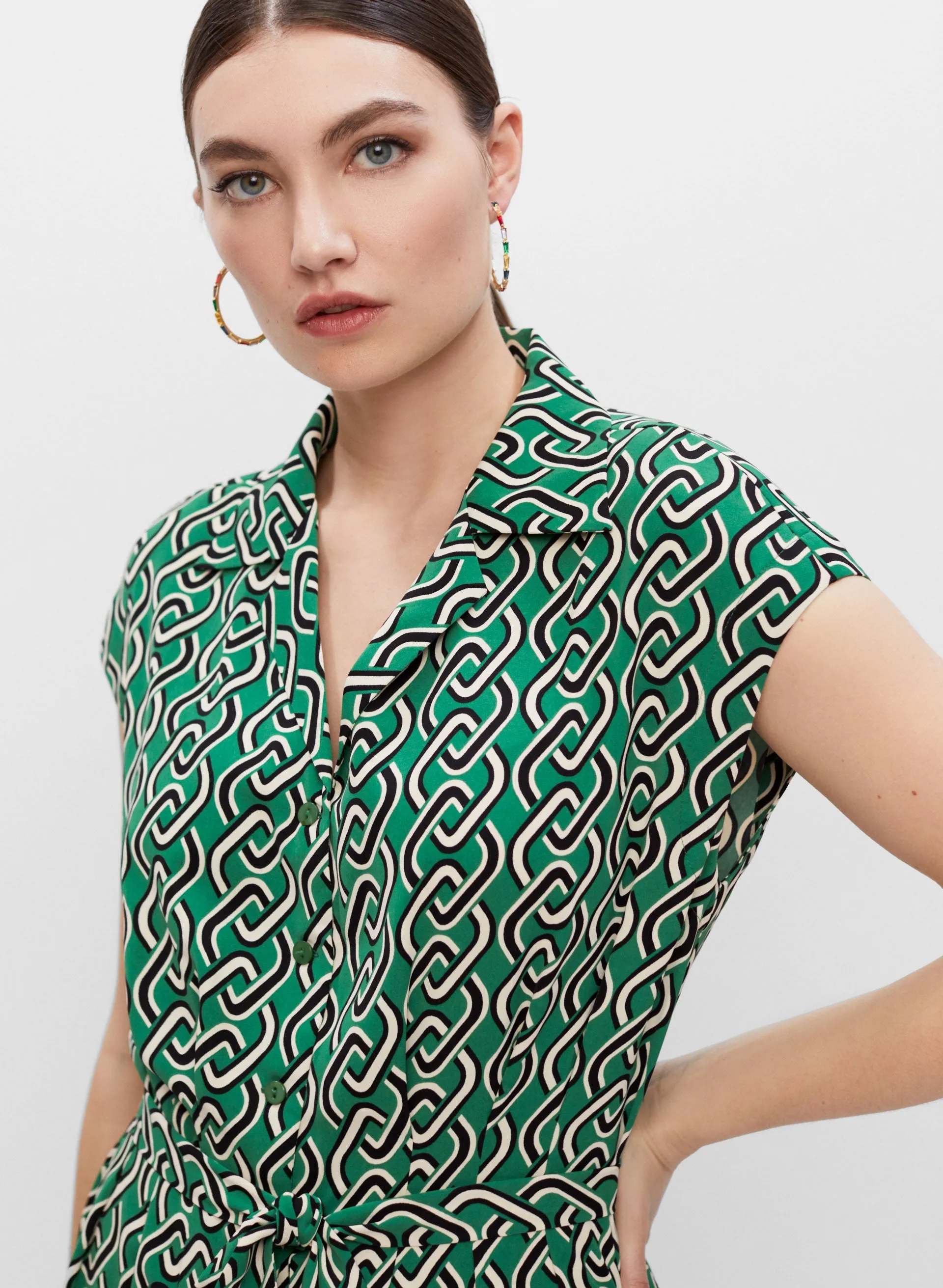 Geometric Print Wide Leg Jumpsuit sold by Melanie Lyne product image thumbnail 4