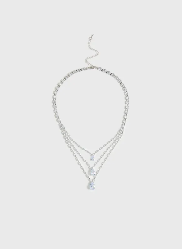Layered Cubic Zirconia Baguette Necklace sold by Melanie Lyne